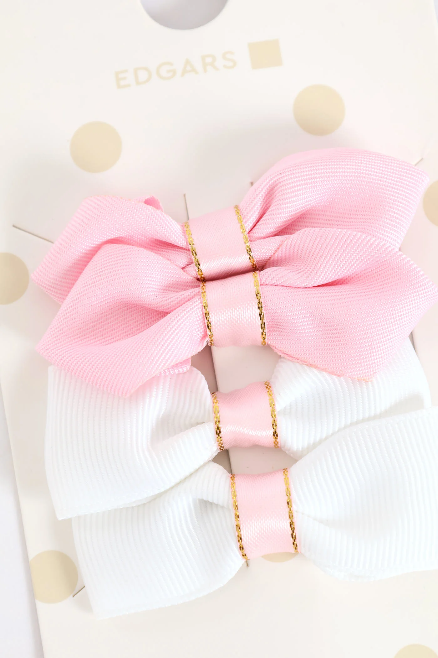 Girls Bow Small Clips - Pink - Image 3