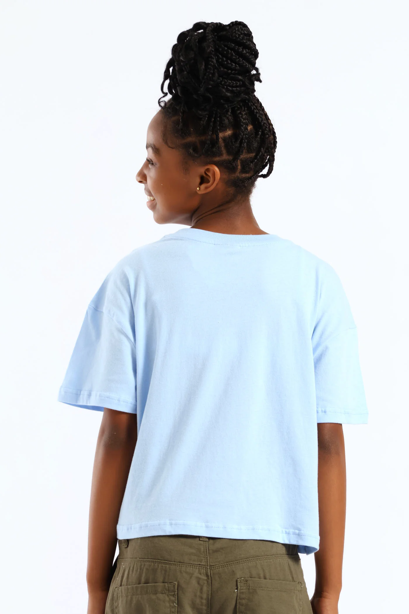 Girls Boxy Famous Cities Tee - Blue - Image 4