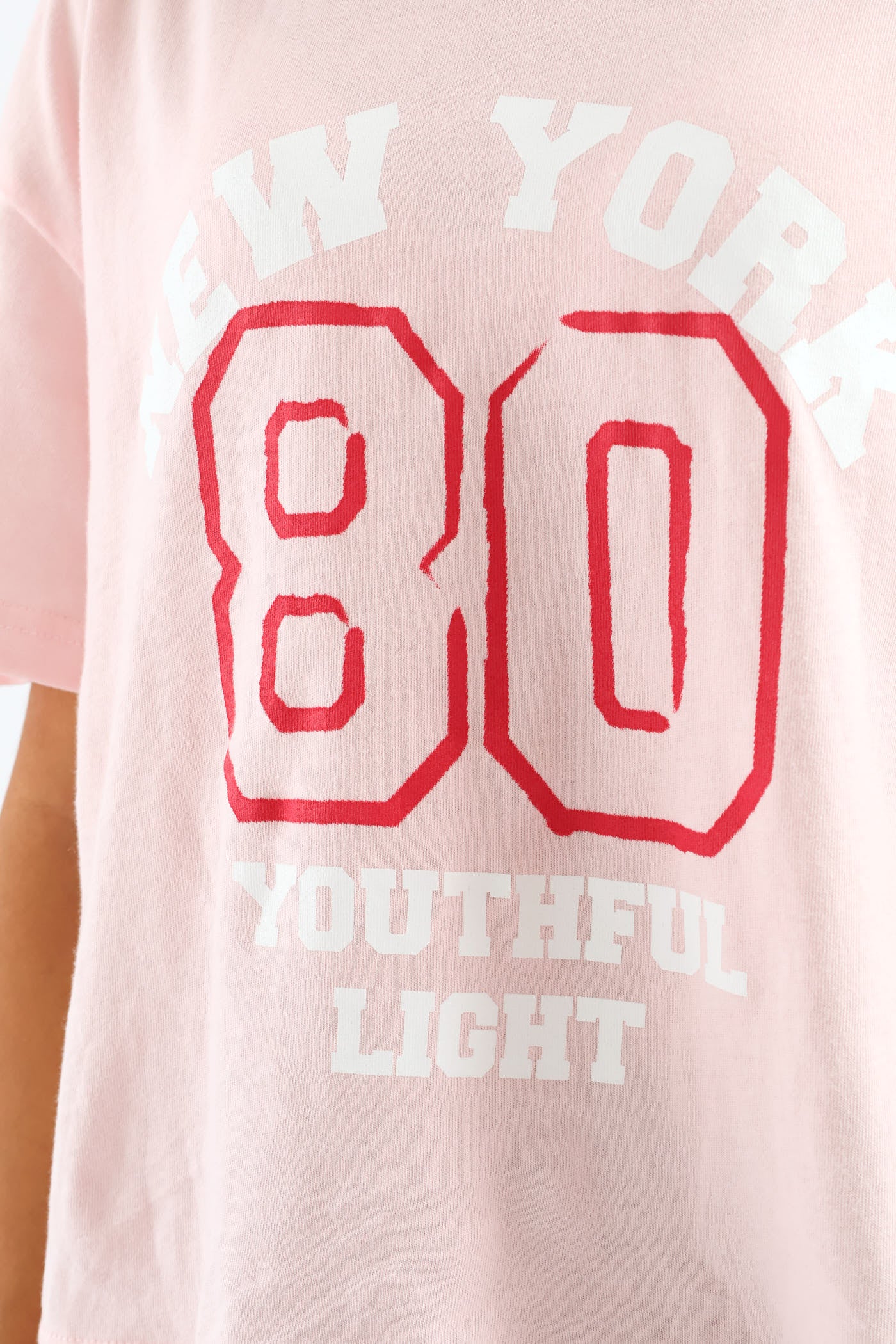 Girls Boxy Ny 80 Tee - Pink - Image 2