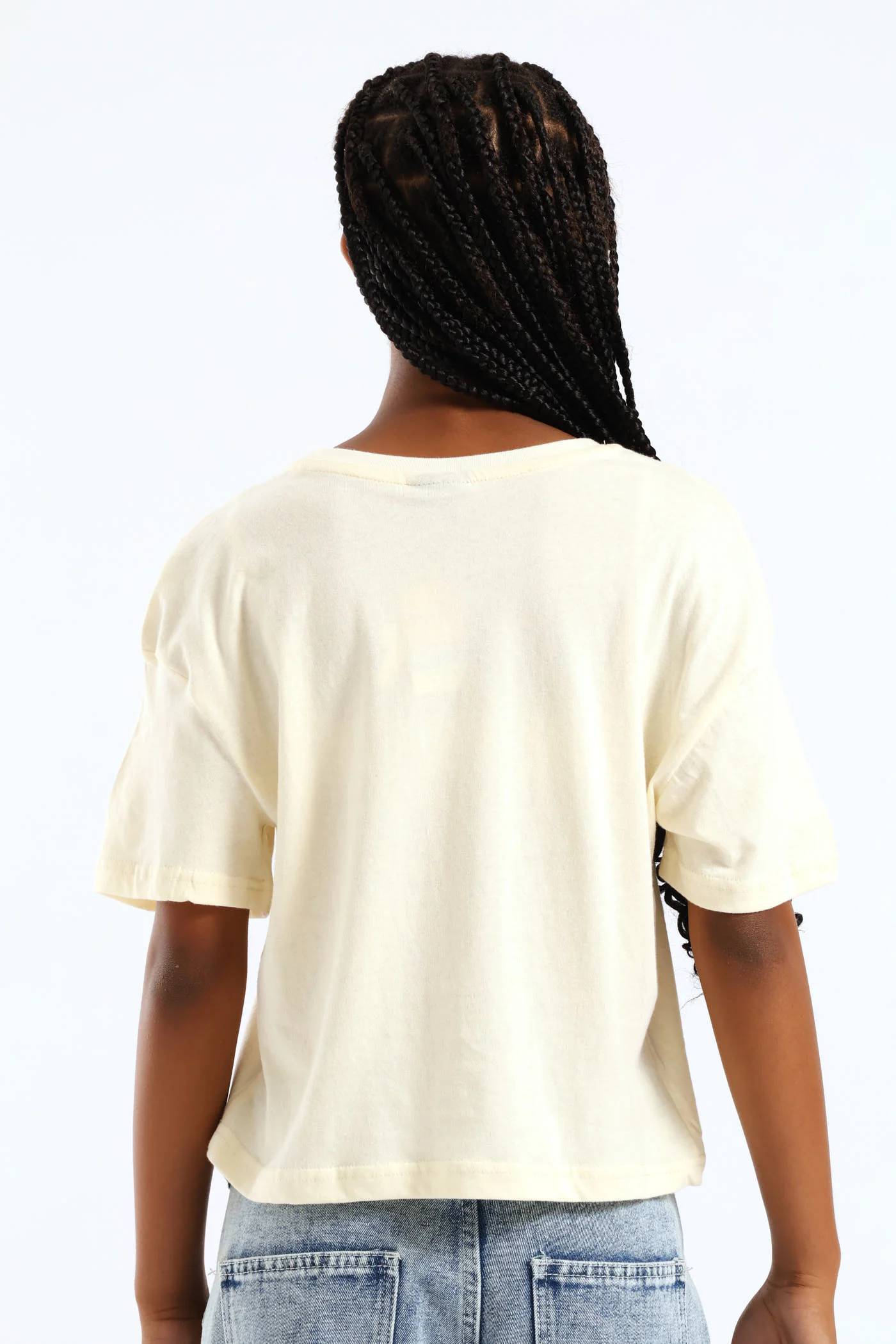 Girls Boxy Passion & Purpose Tee - Stone - Image 4