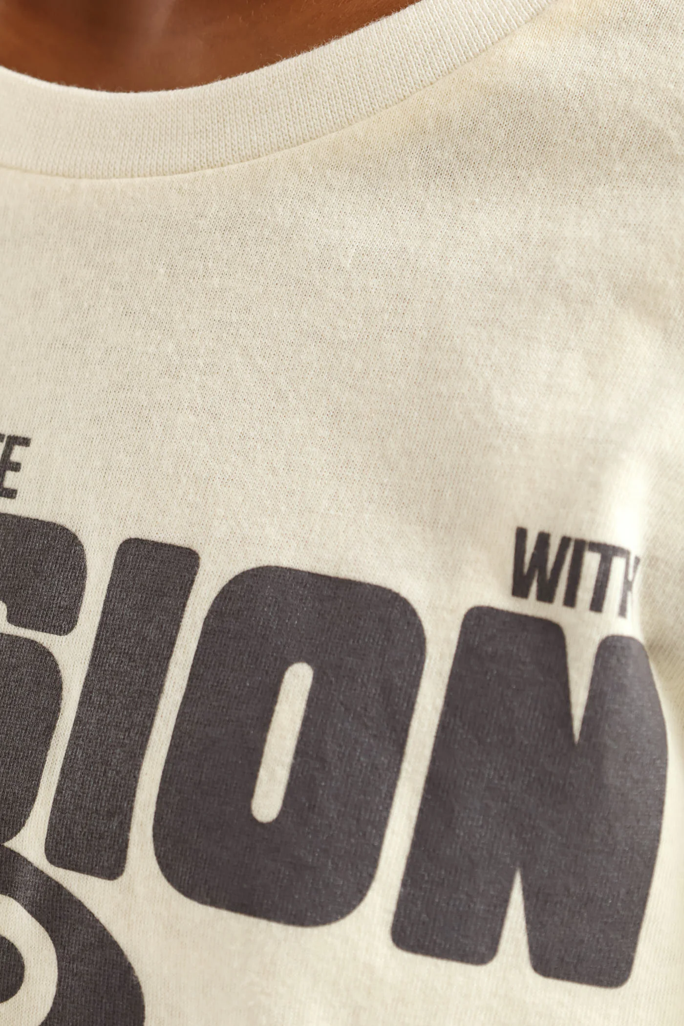 Girls Boxy Passion & Purpose Tee - Stone - Image 6