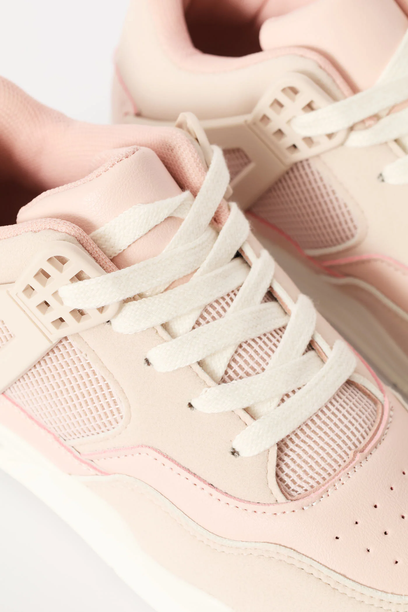 Girls Bubble Sole Hitop Sneaker - Pink/Stone - Image 2