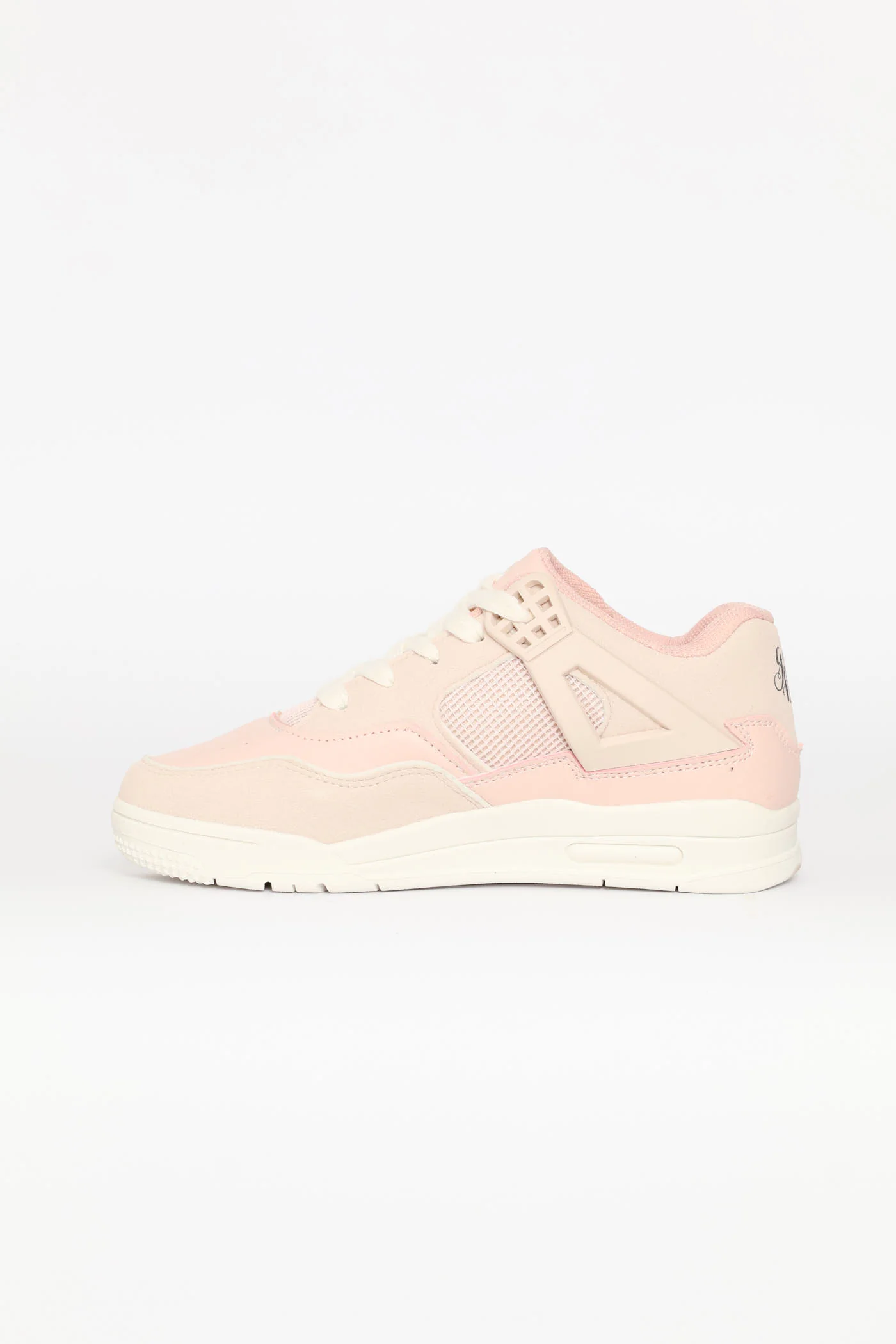 Girls Bubble Sole Hitop Sneaker - Pink/Stone - Image 4