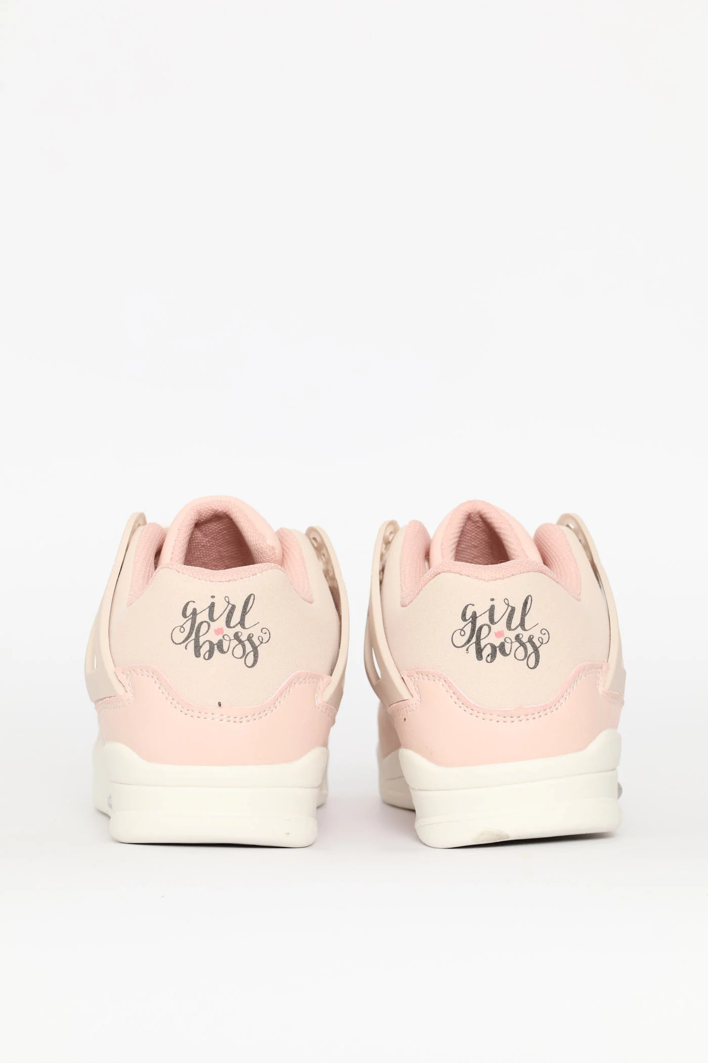 Girls Bubble Sole Hitop Sneaker - Pink/Stone - Image 5