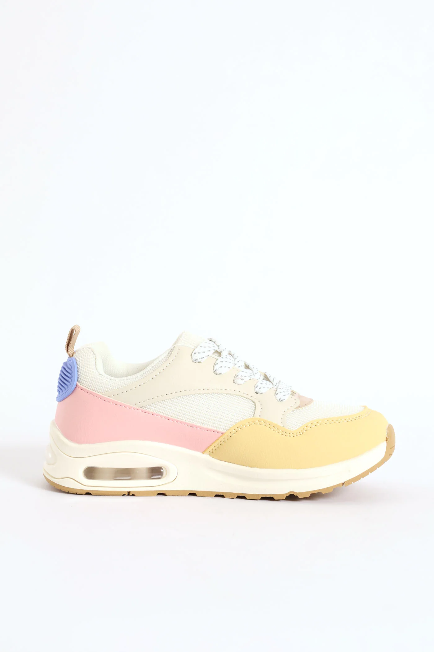 Girls Bubble Sole Trainer - Cream - Image 3