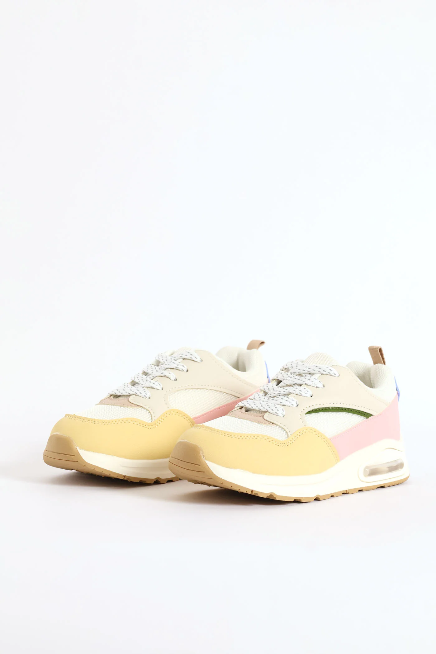 Girls Bubble Sole Trainer - Cream - Image 7