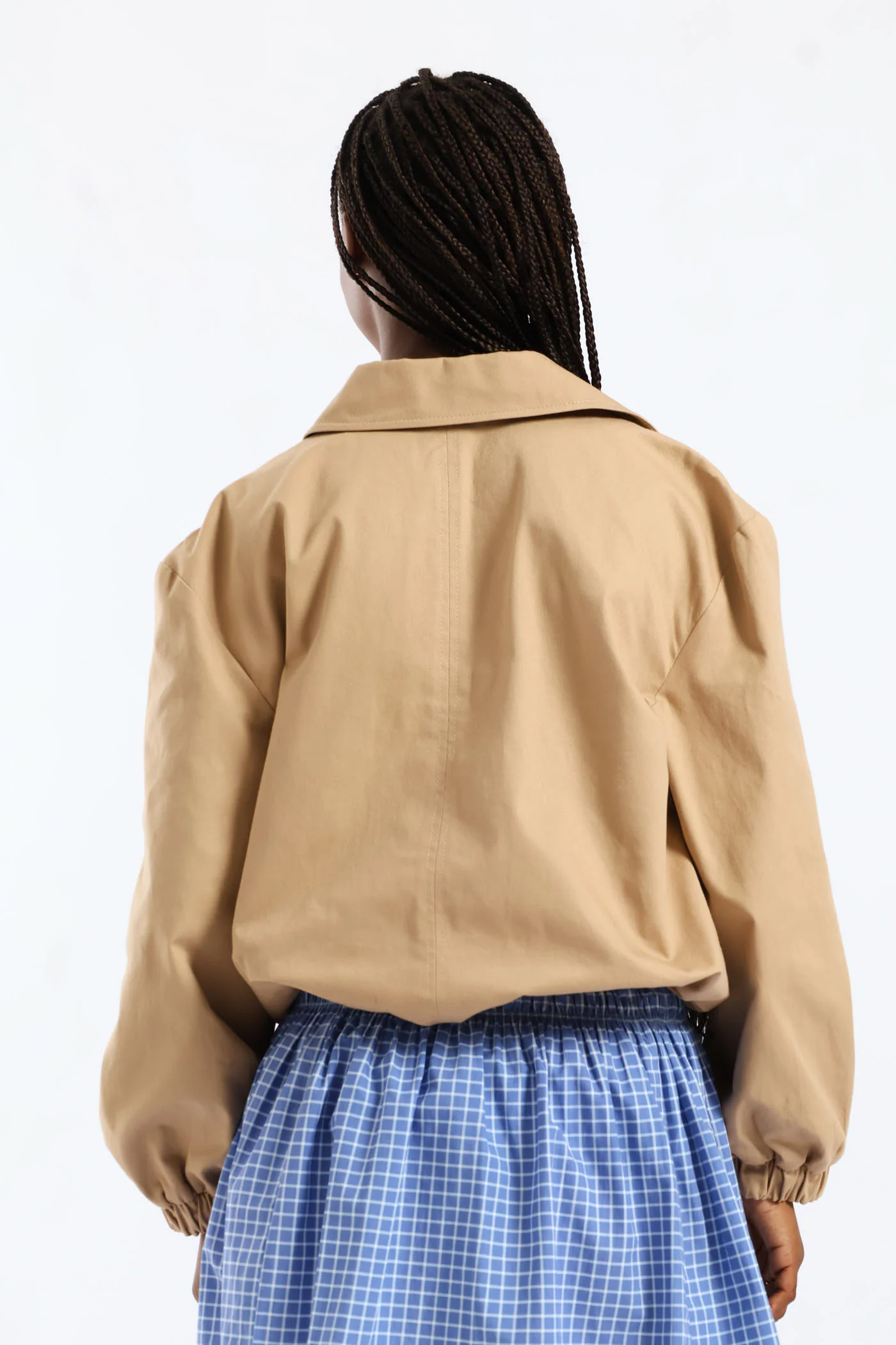 Girls Bubble Twill Jacket - Tan - Image 4