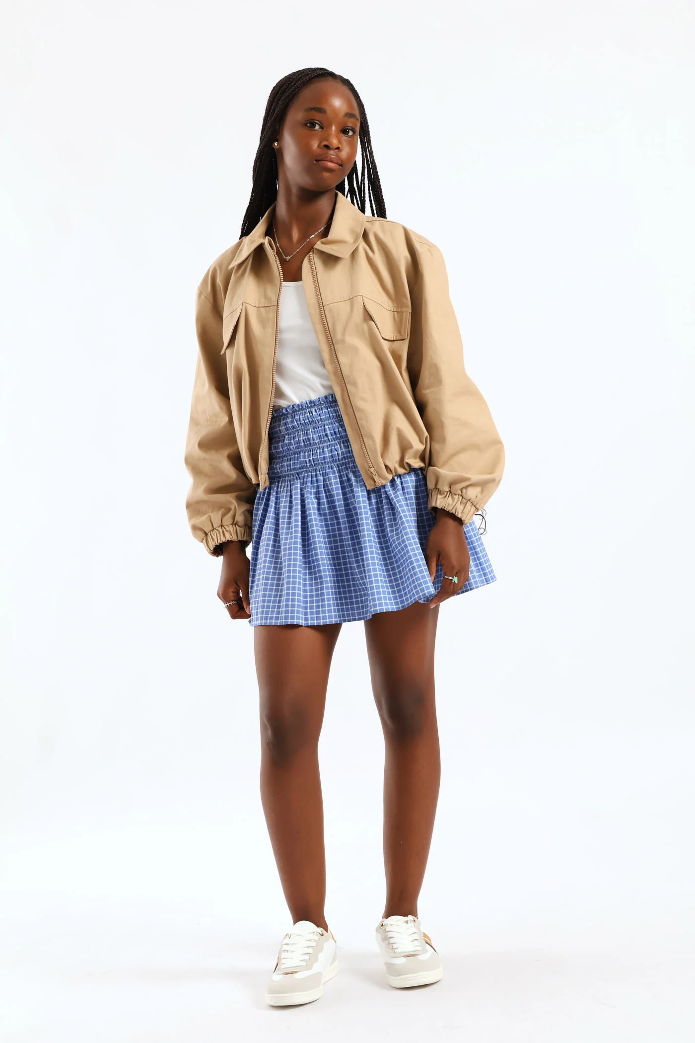 Girls Bubble Twill Jacket - Tan - Image 6