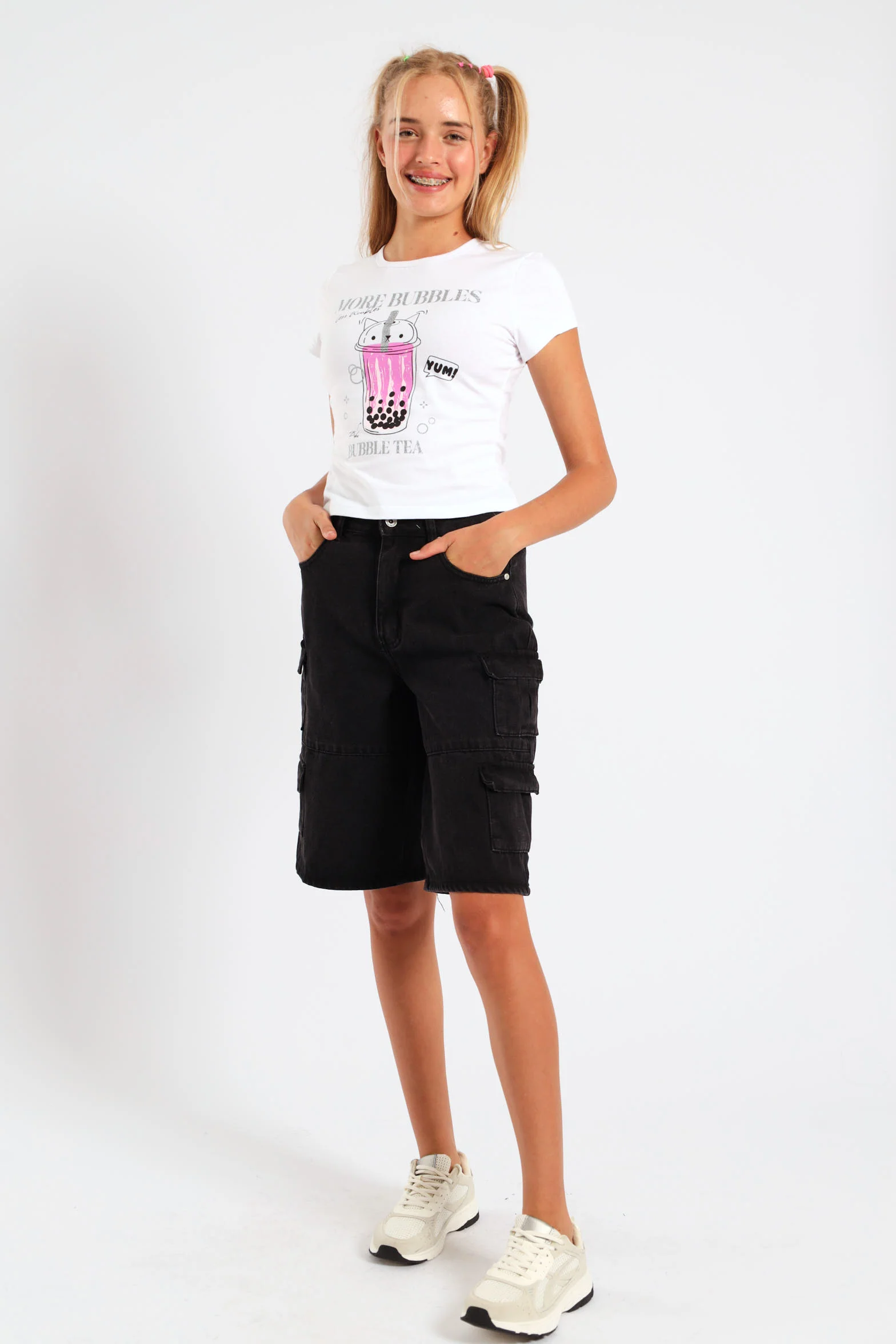 Girls Bubbles Tee - White - Image 2