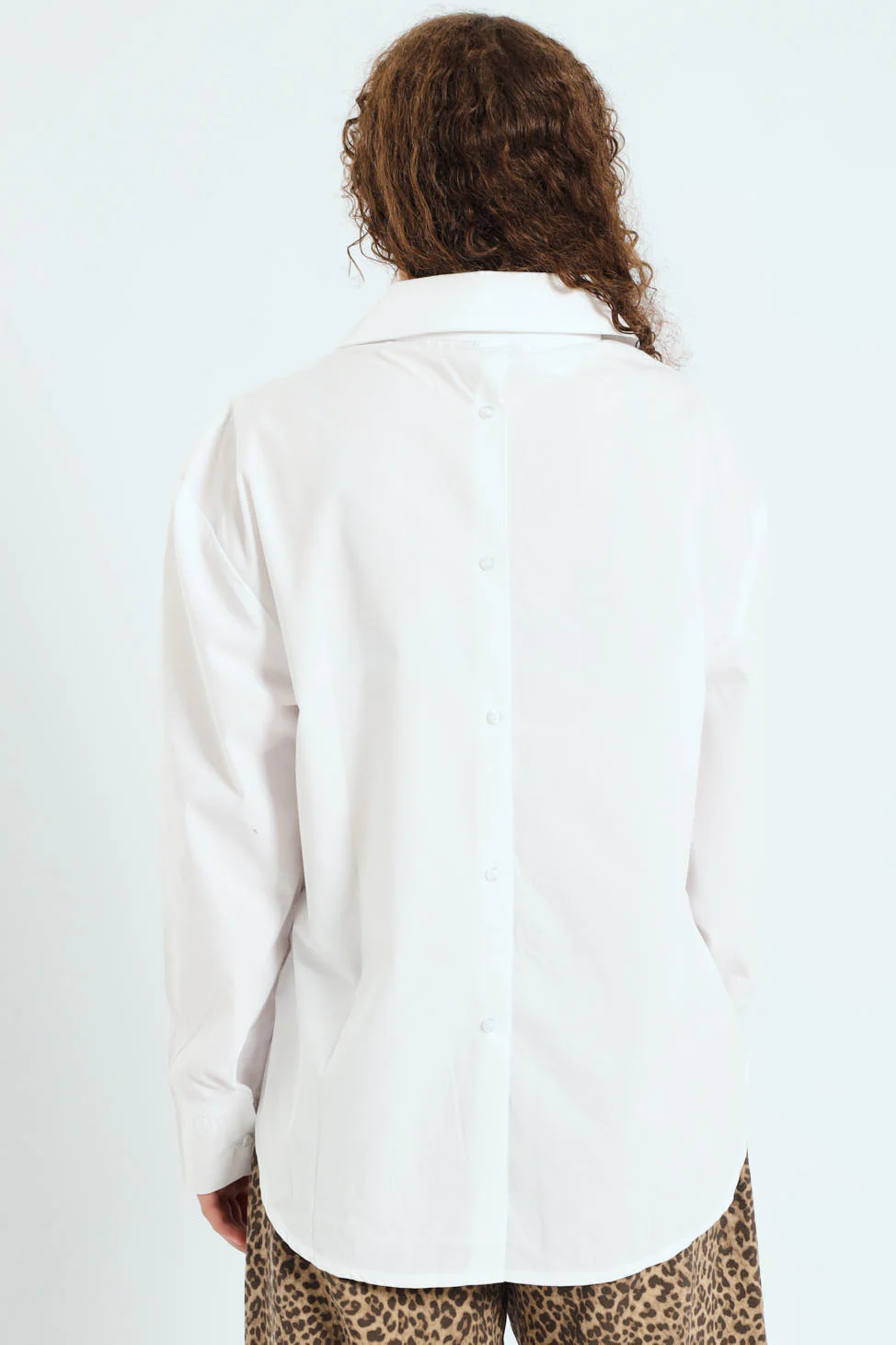 Girls Buttoned Woven Shirt - White - Image 5