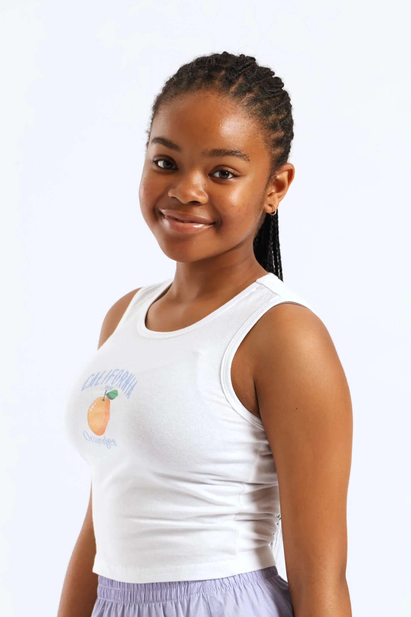 Girls Cali Orange Vest - White - Image 4
