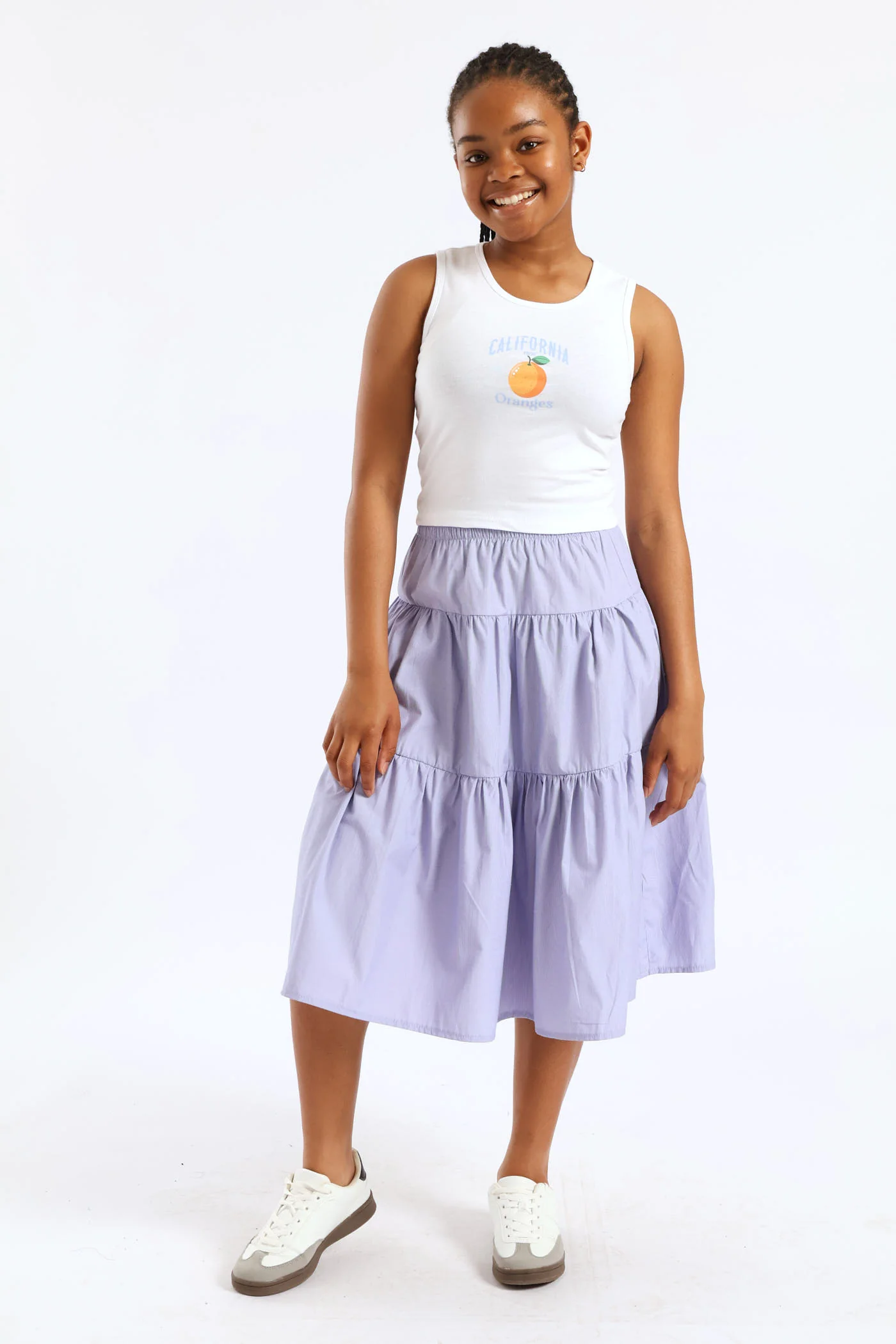 Girls Cali Orange Vest - White - Image 5