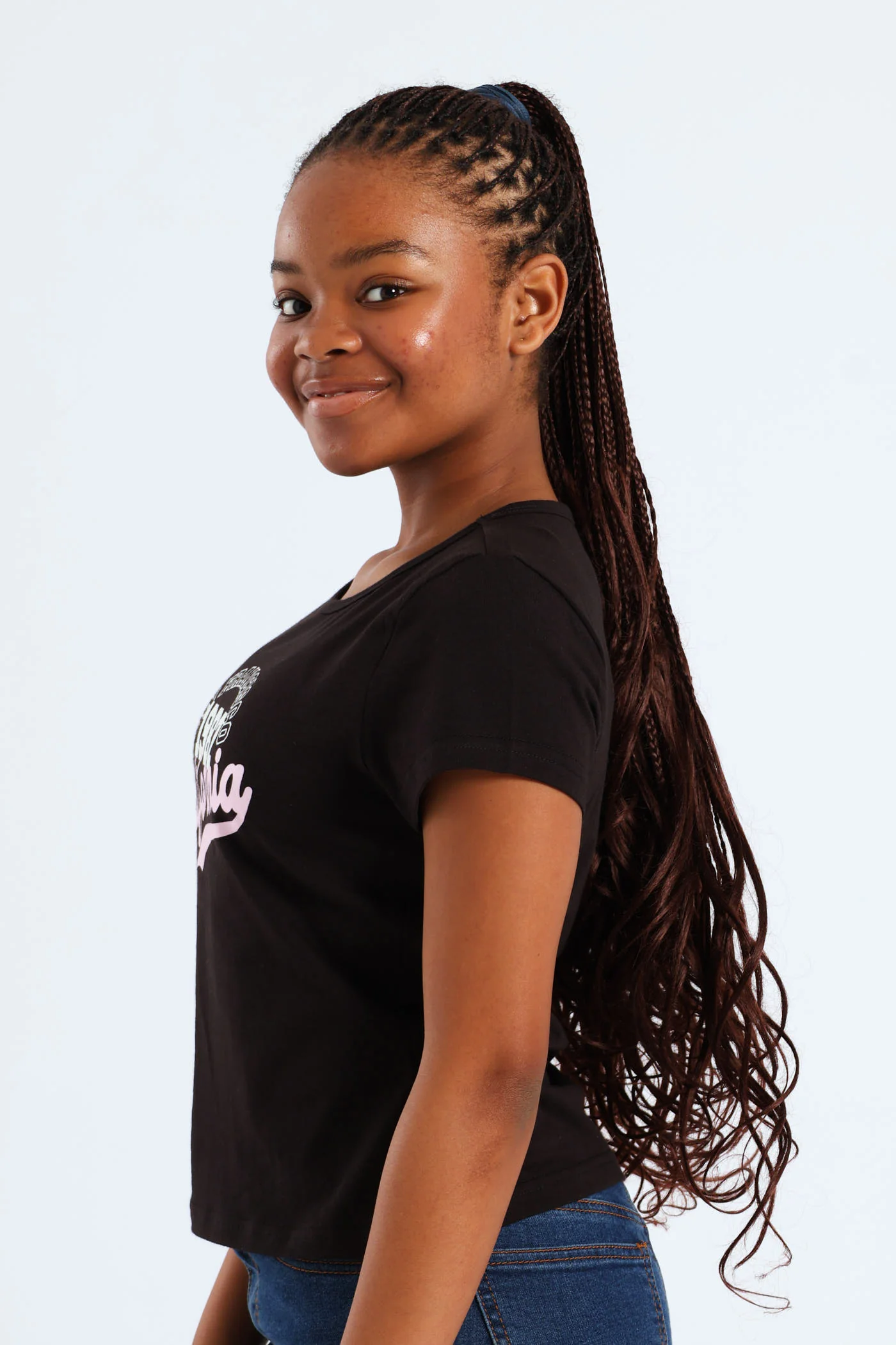 Girls California Tee - Black - Image 2