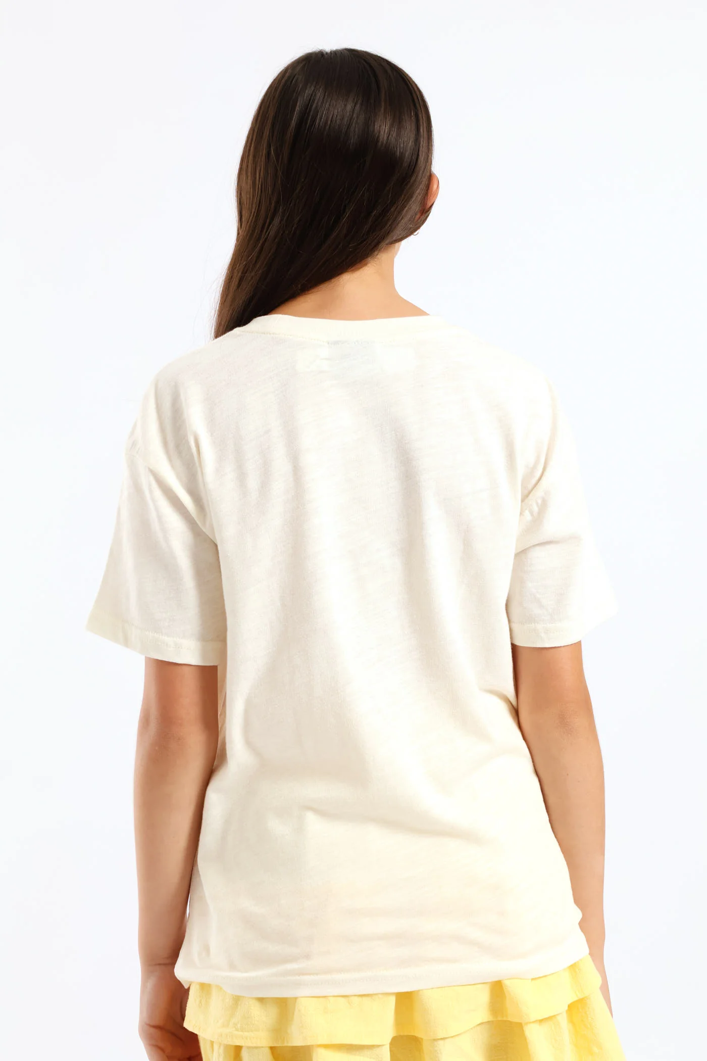 Girls Candy Heart Oversized Tee - Cream - Image 4