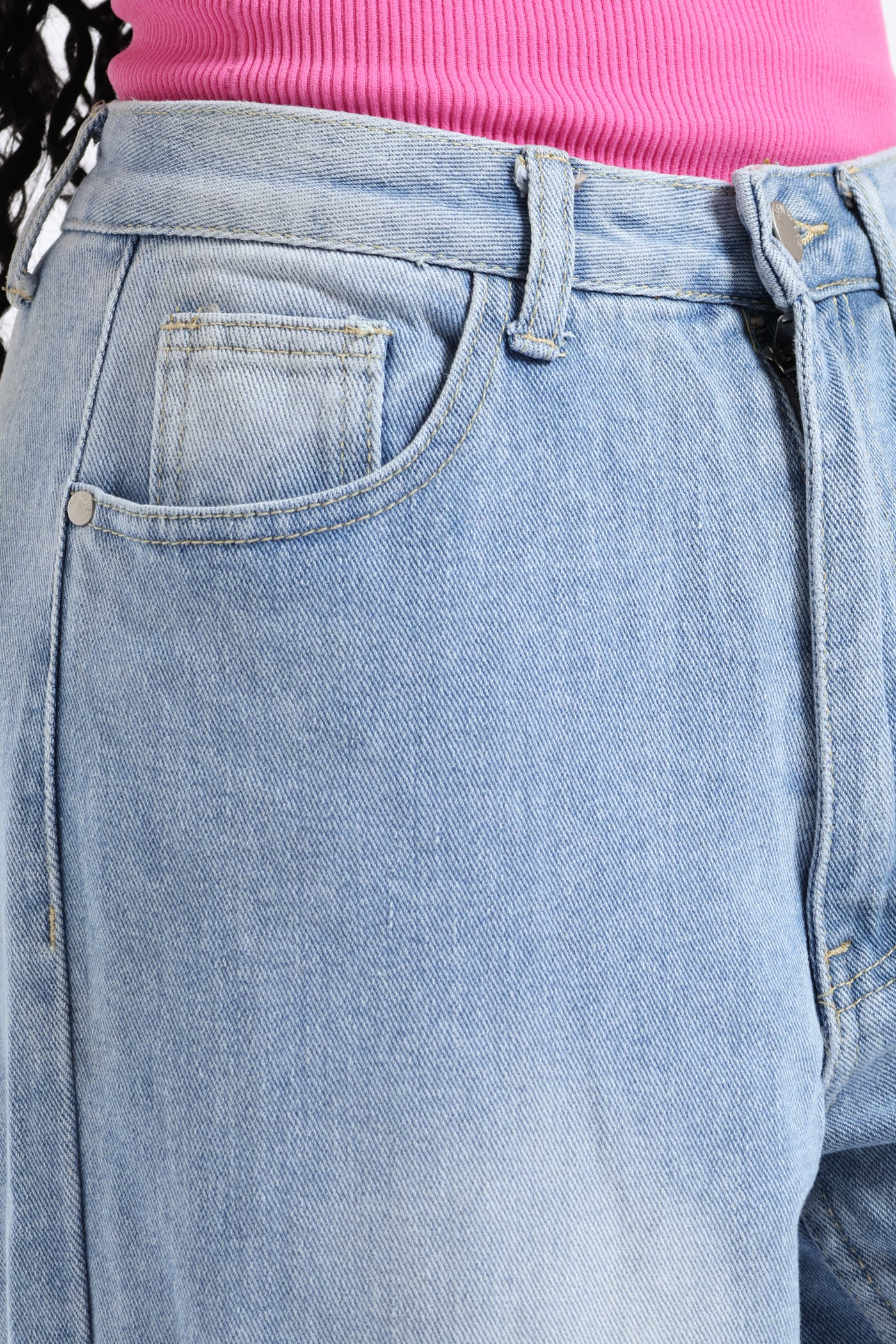 Girls Cargo Utility Denim - Light Blue - Image 6