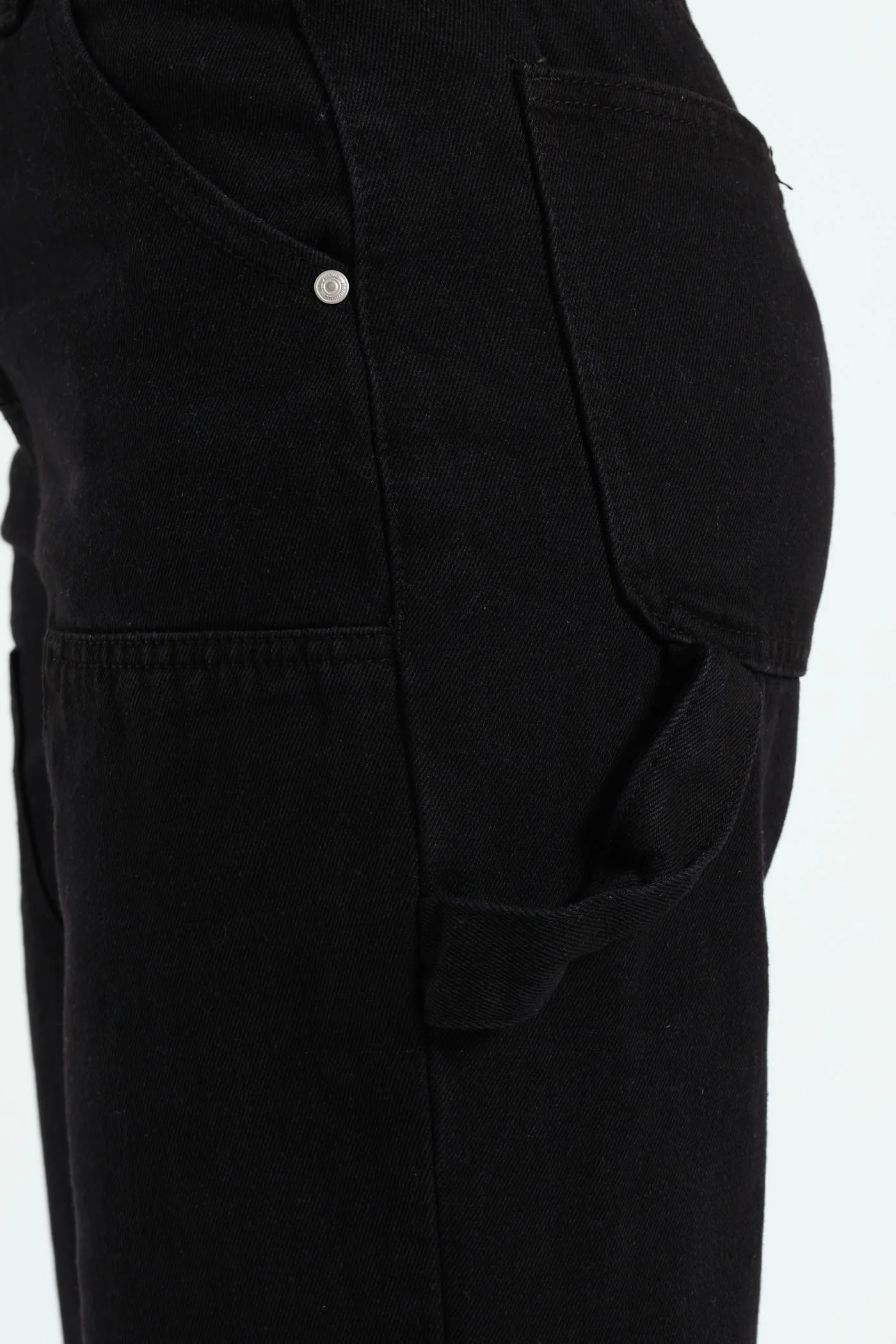 Girls Carpenter Denim Jean - Black - Image 4