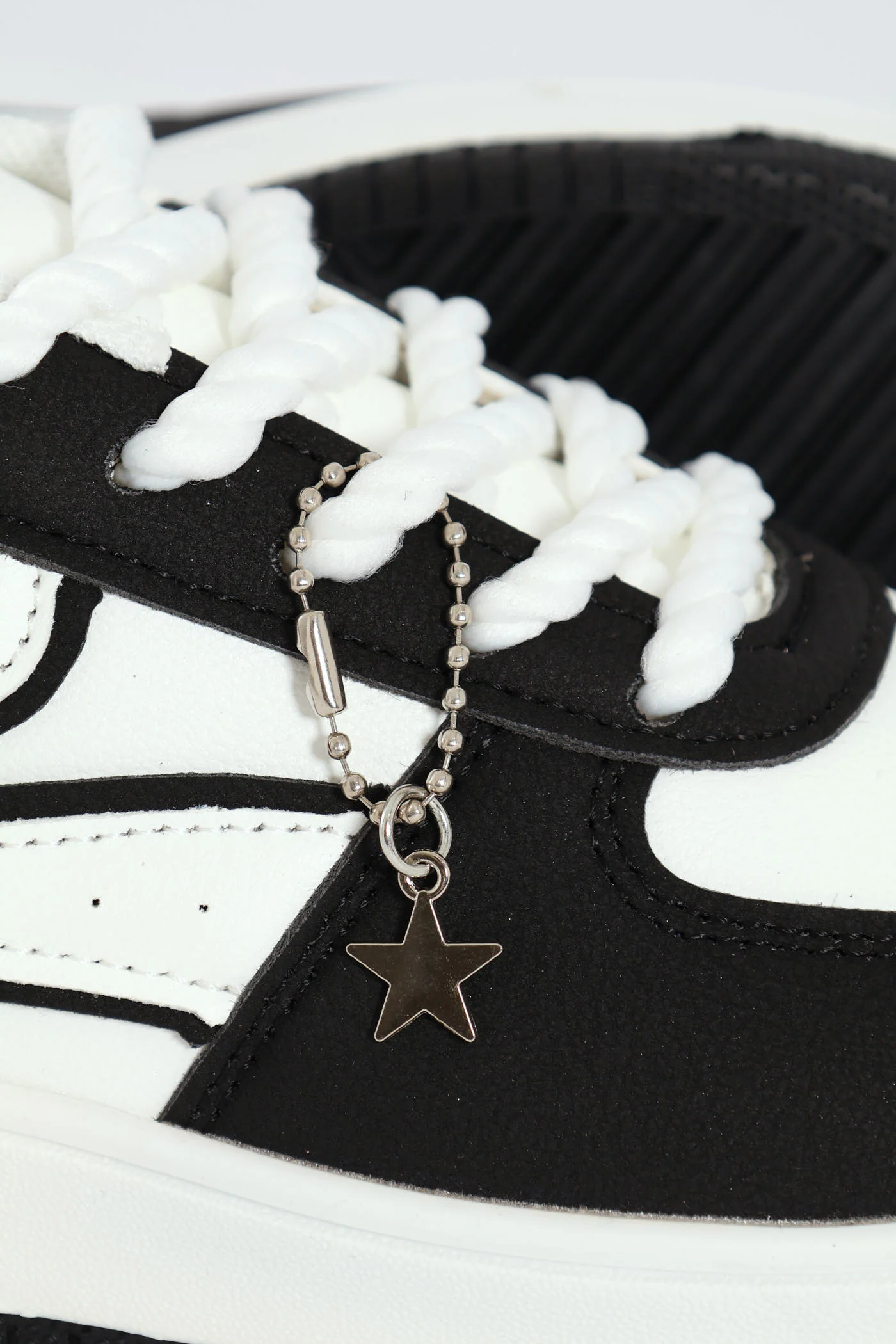 Girls Charm Court Sneaker - White/Black - Image 2