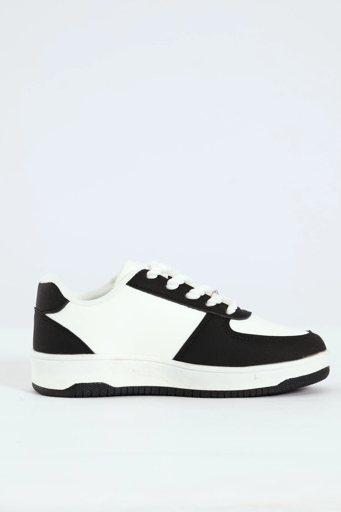 Girls Charm Court Sneaker - White/Black - Image 5