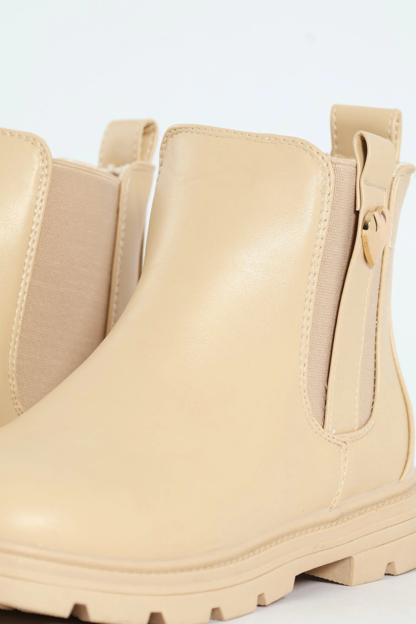 Girls Chelsea Boot - Stone - Image 3