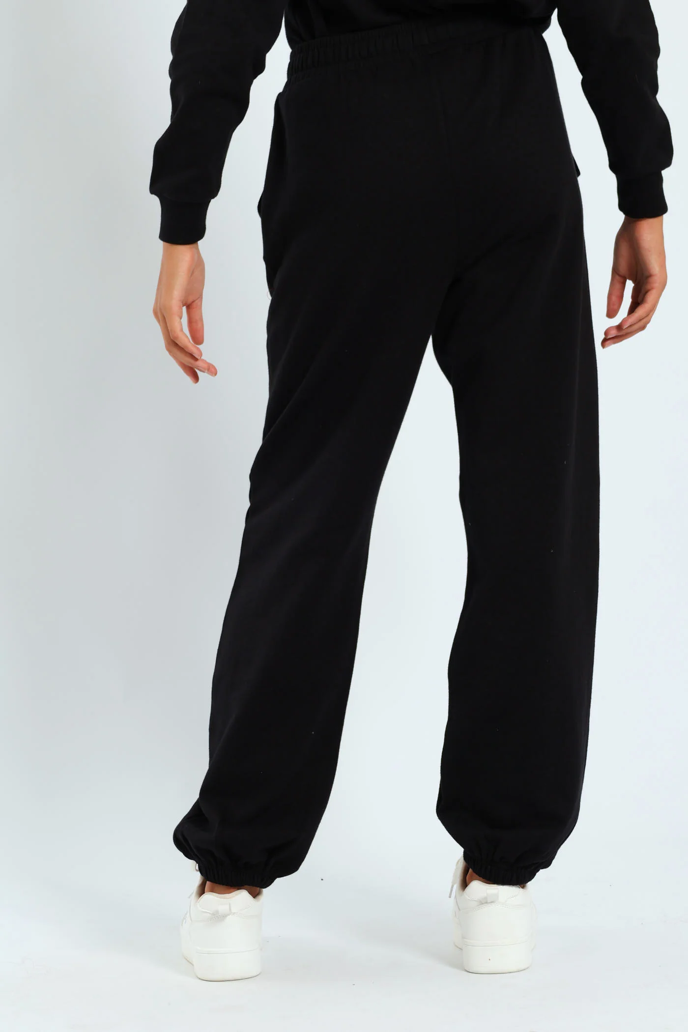 Girls Cherry Fleece Jogger - Black - Image 4