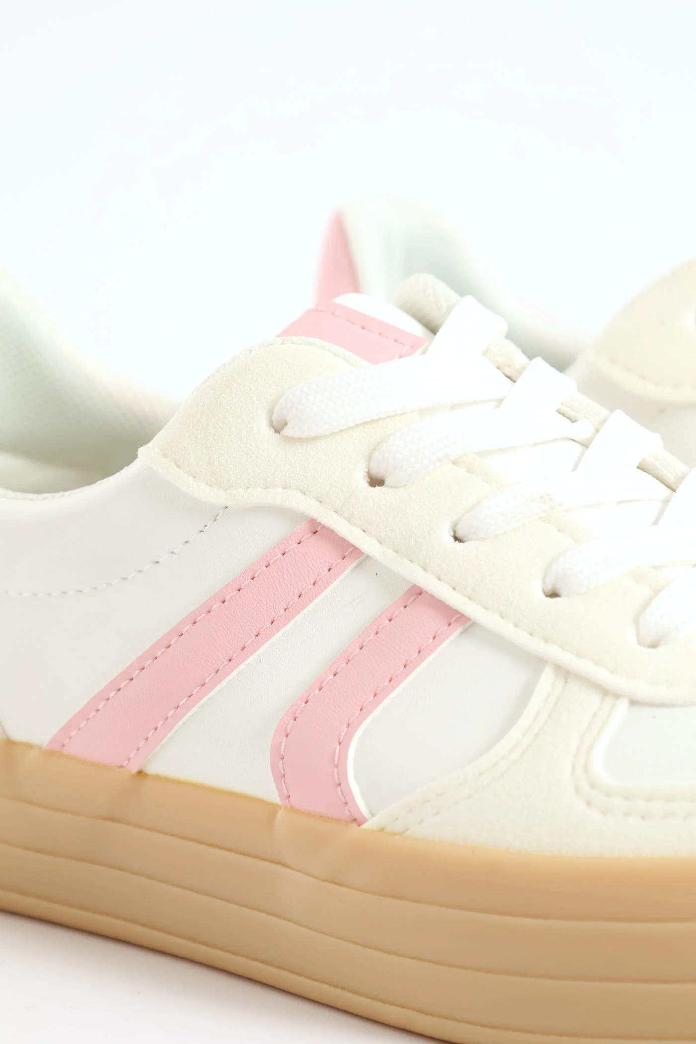 Girls Chunky Sneaker - White/Pink - Image 6
