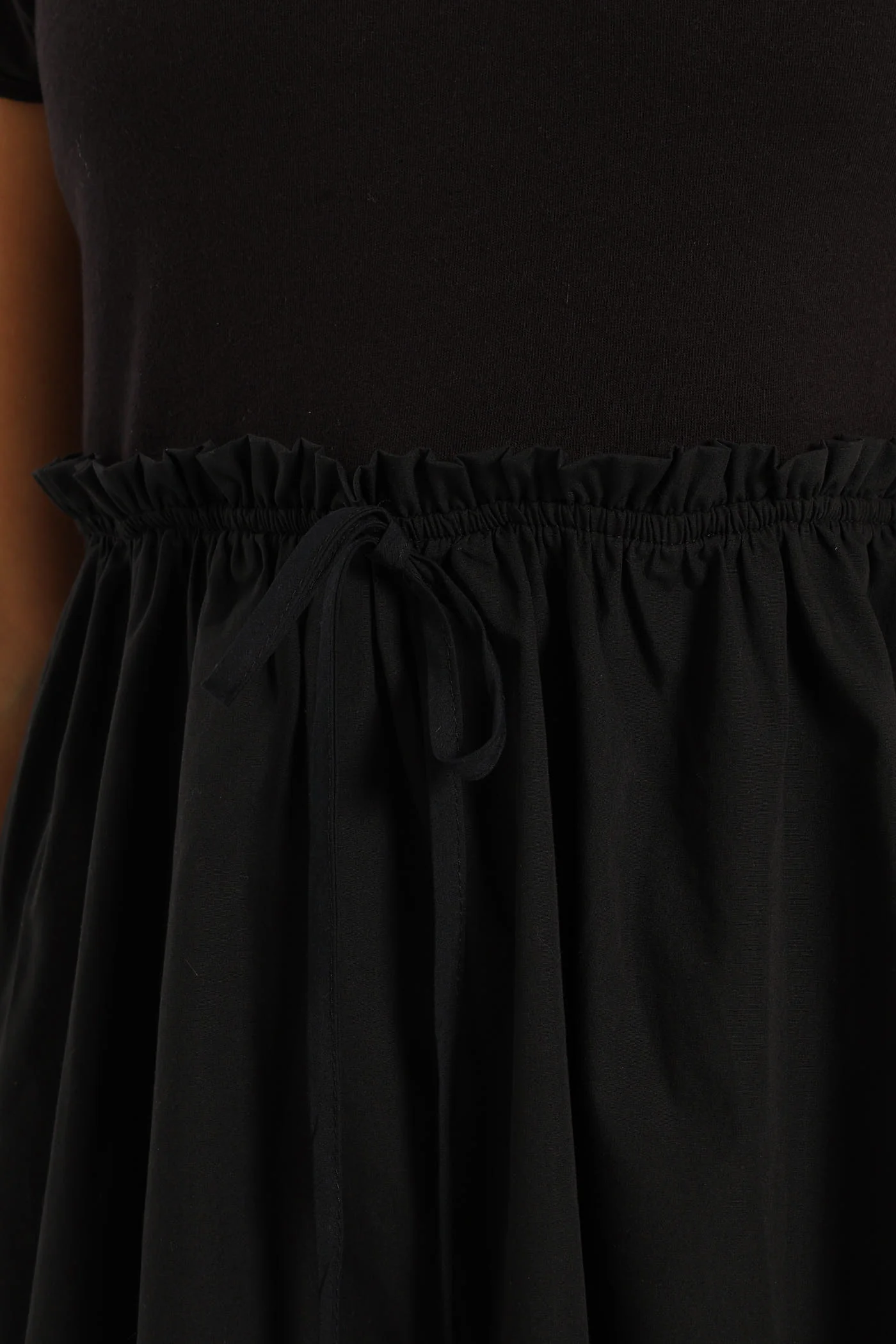 Girls Combo Knit Golfer Dress - Black - Image 5