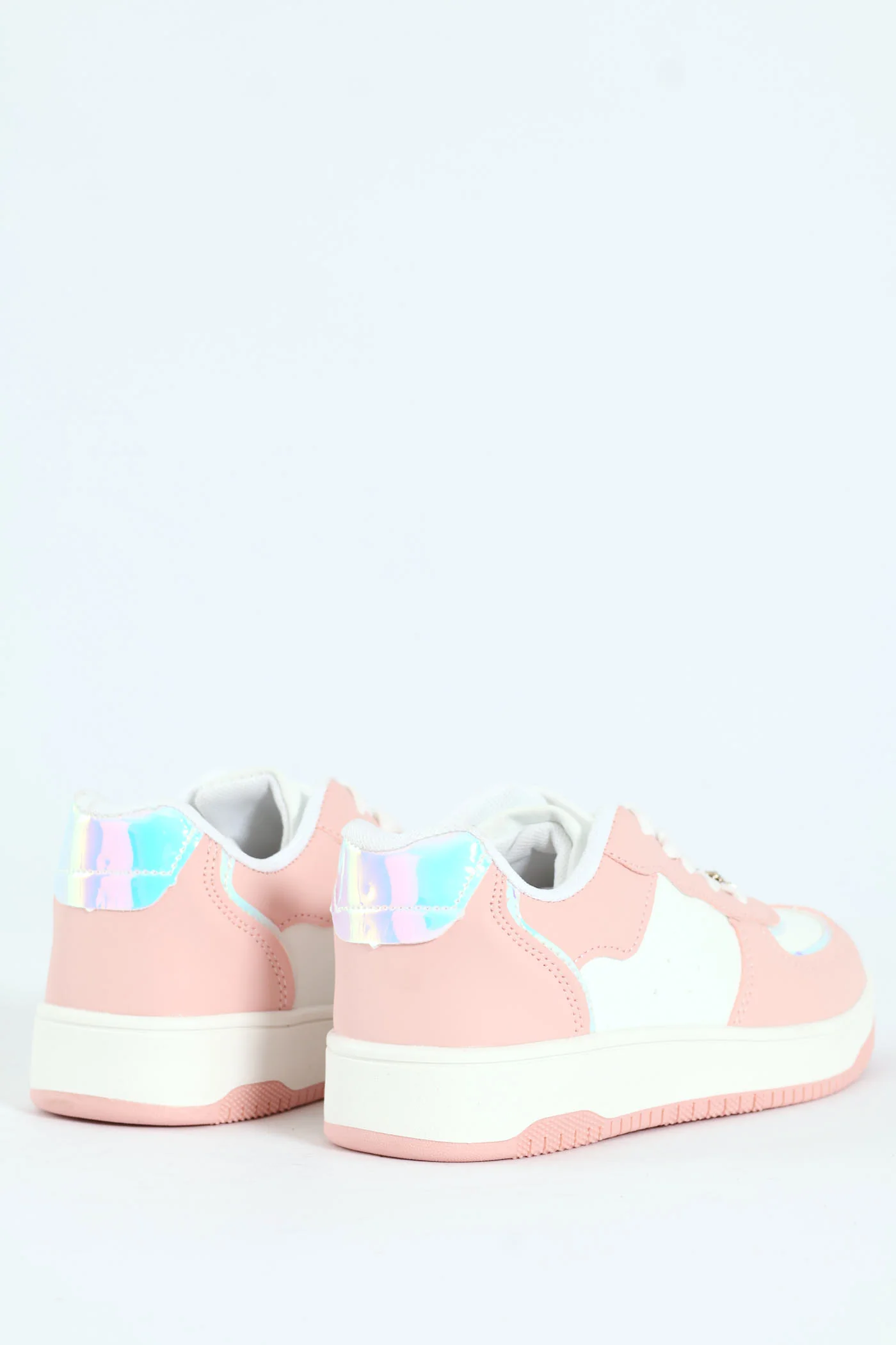 Girls Court Sneaker - White/Pink - Image 2