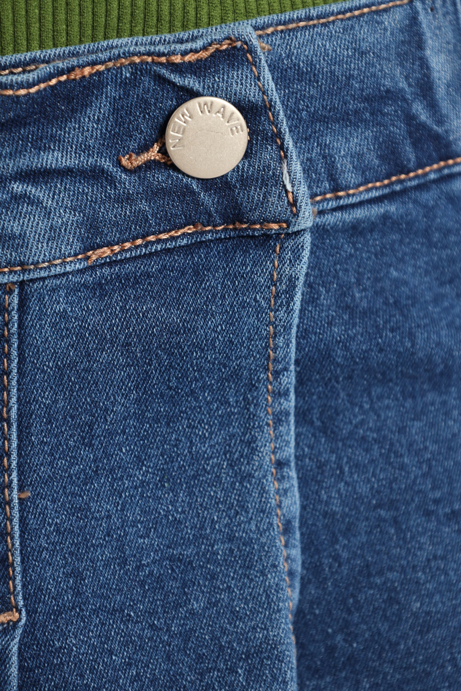 Girls Denim Pleated Skort - Mid Wash - Image 5
