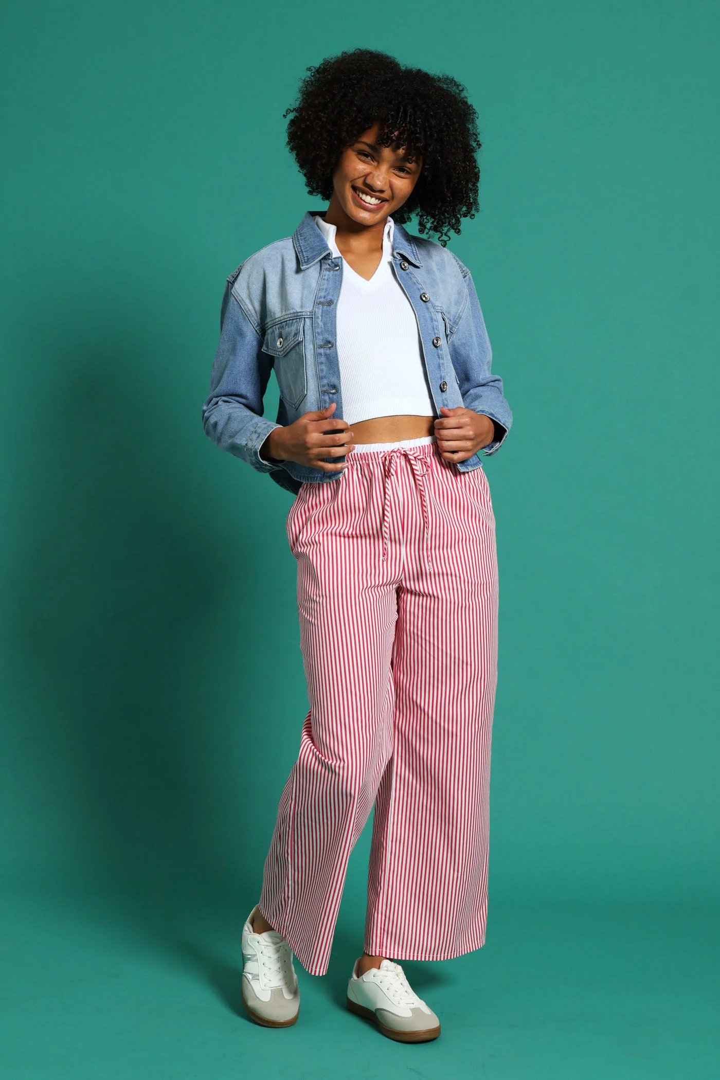 Girls Denim Shacket - Mid Blue - Image 4