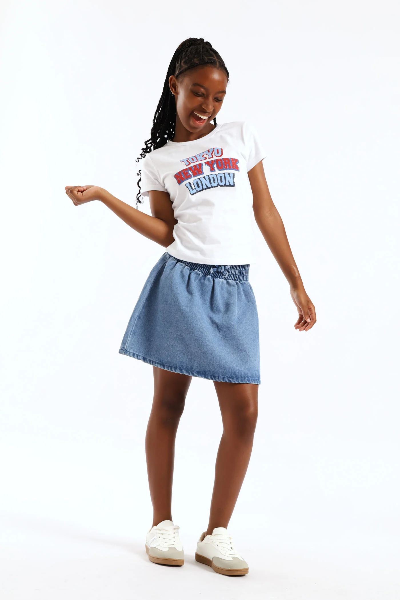 Girls Destination Fitted Tee - White - Image 3