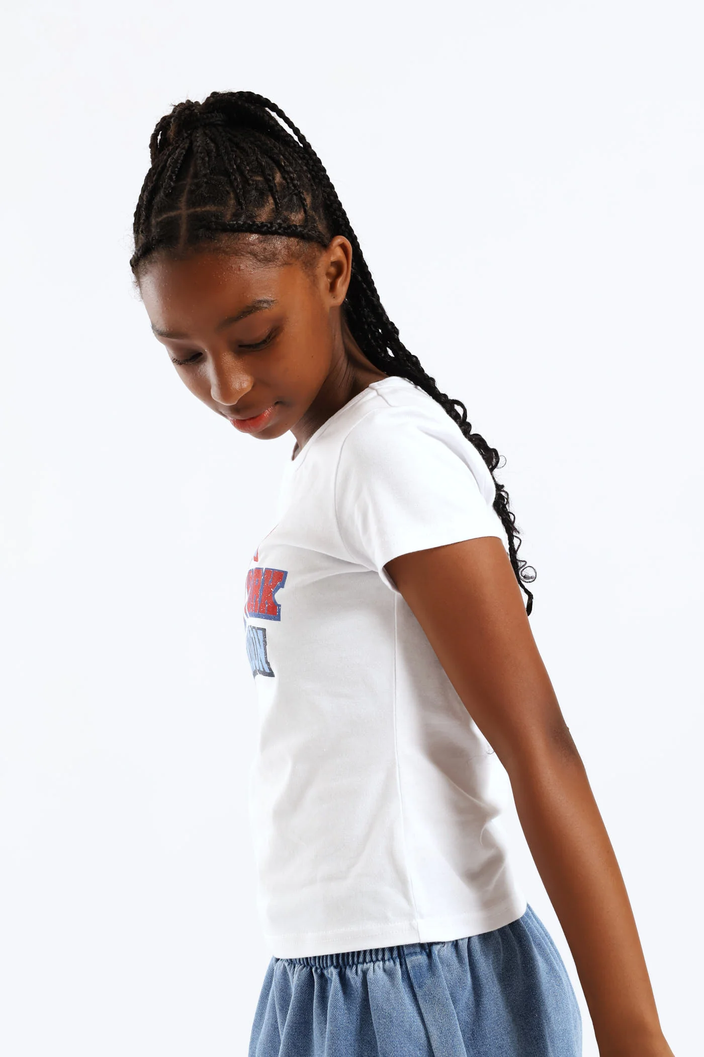 Girls Destination Fitted Tee - White - Image 4