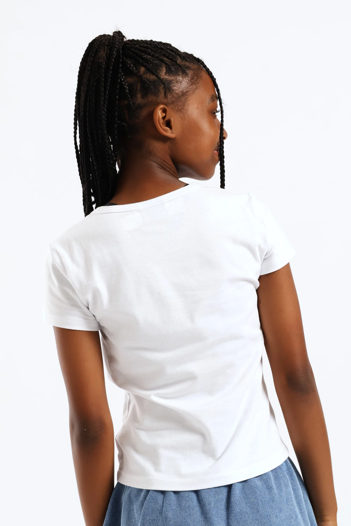 Girls Destination Fitted Tee - White - Image 5