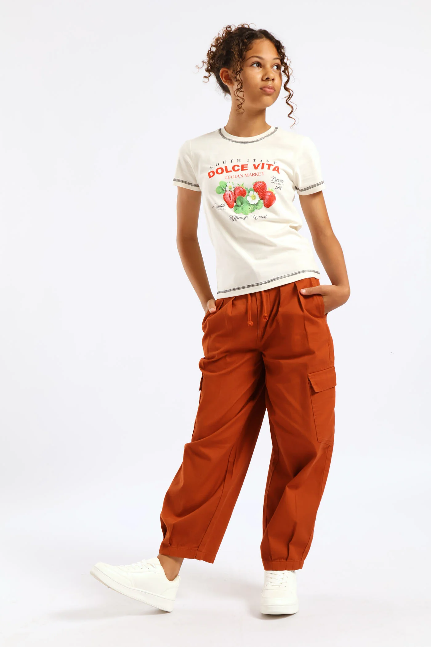 Girls Dolce Vita Strawberry Tee - Cream - Image 5