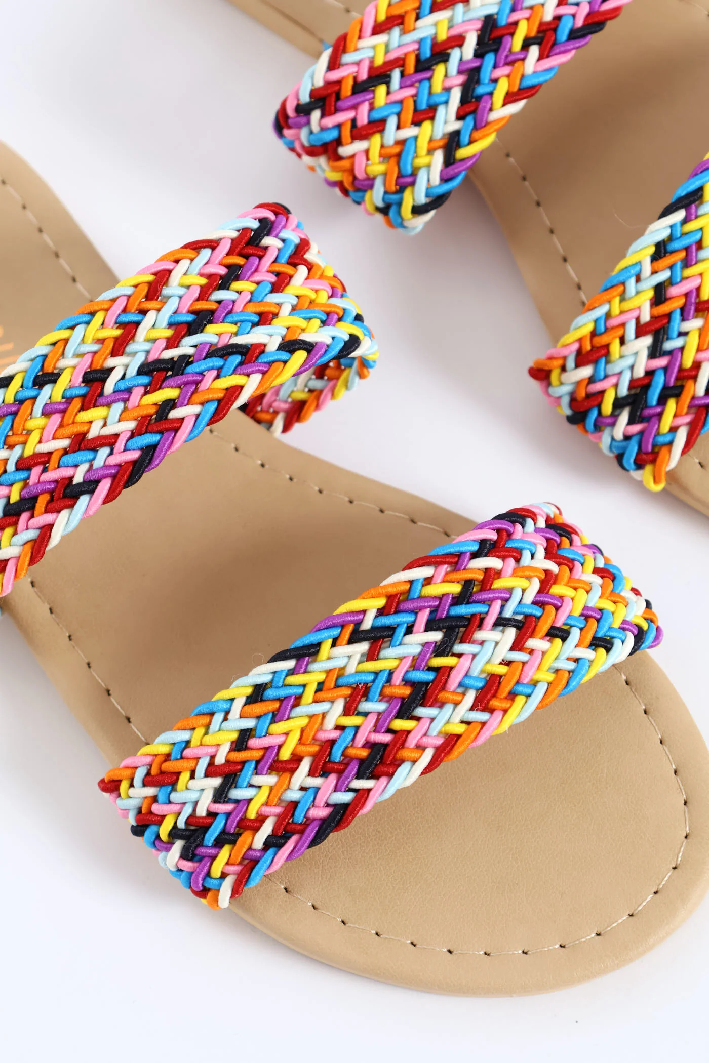 Girls Double Band Mule Sandal - Multi - Image 2