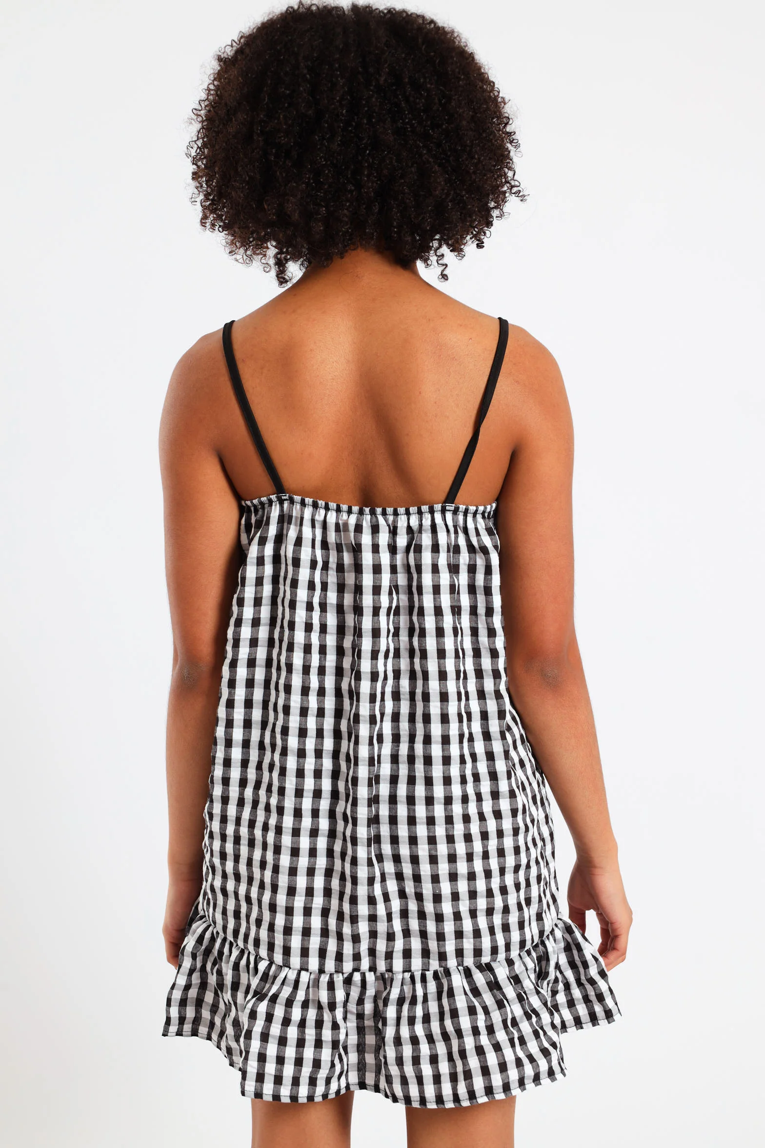 Girls Dropped Frill Hem Seersucker Dress - Multi - Image 4