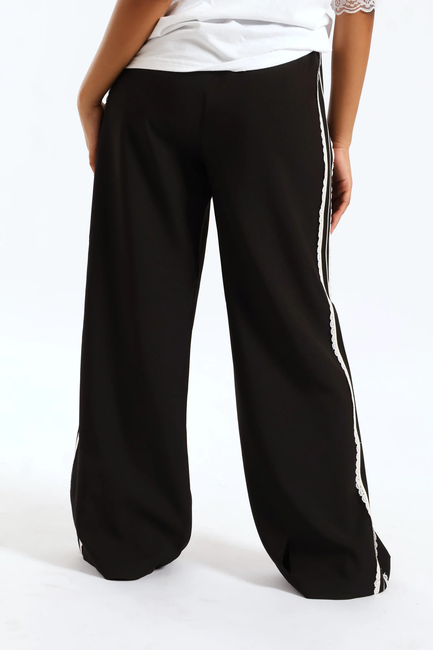 Girls Dside Tape Drawcord Pants - Black - Image 5