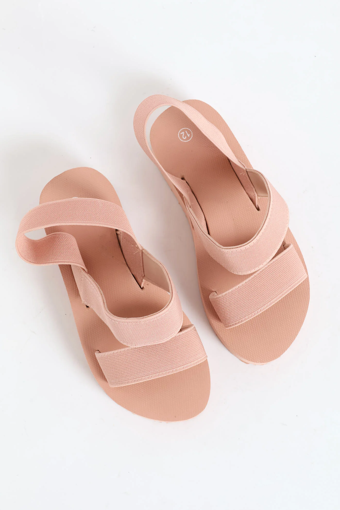 Girls Elastic Eva Wedge Sandal - Blush - Image 3