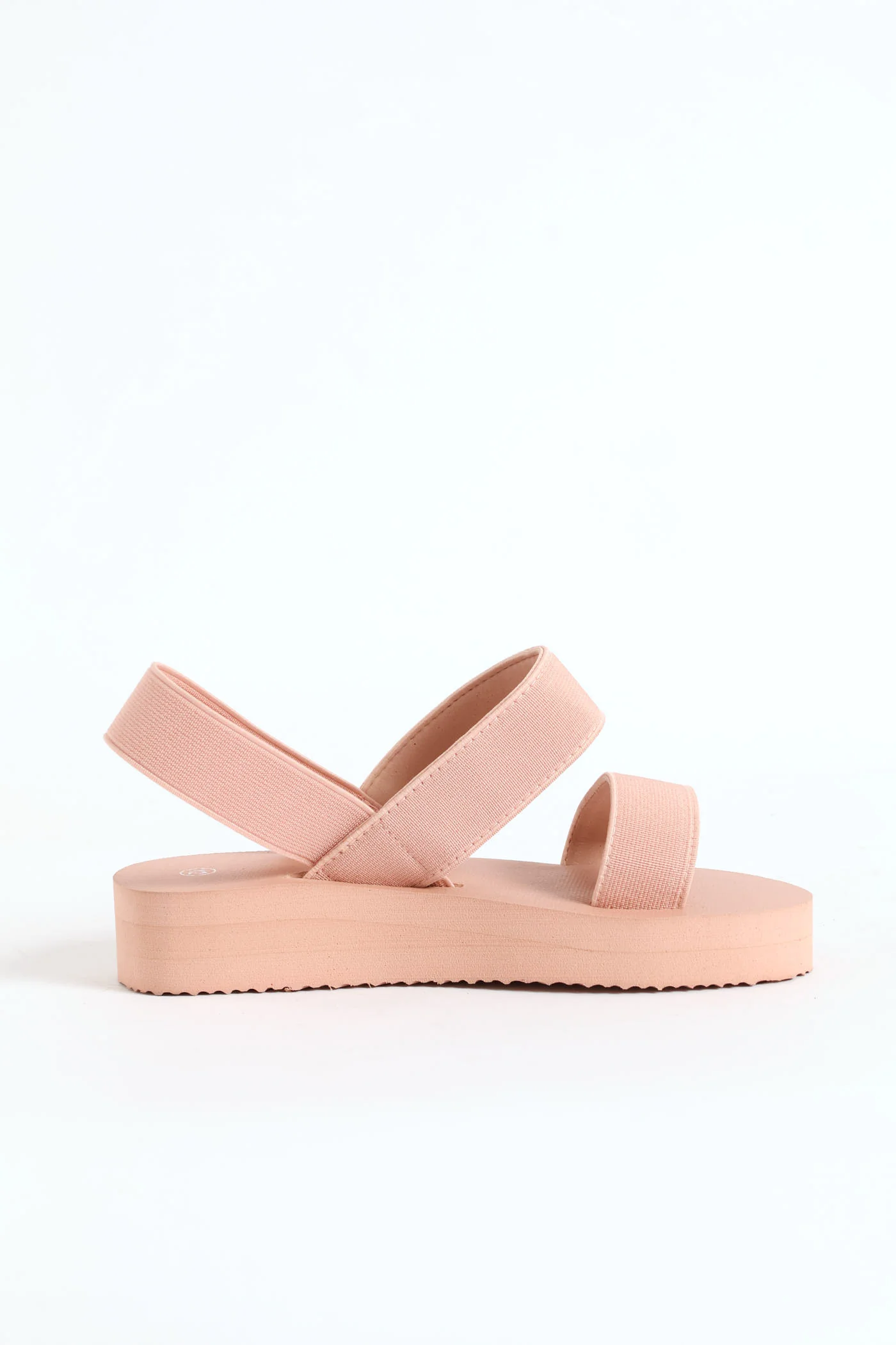 Girls Elastic Eva Wedge Sandal - Blush - Image 4