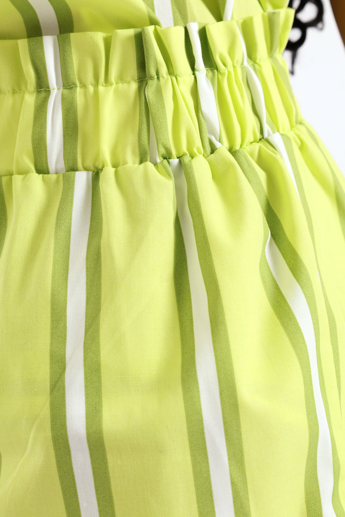 Girls Elasticated Waist Stripe Pull On Short - Lime Green - Image 6