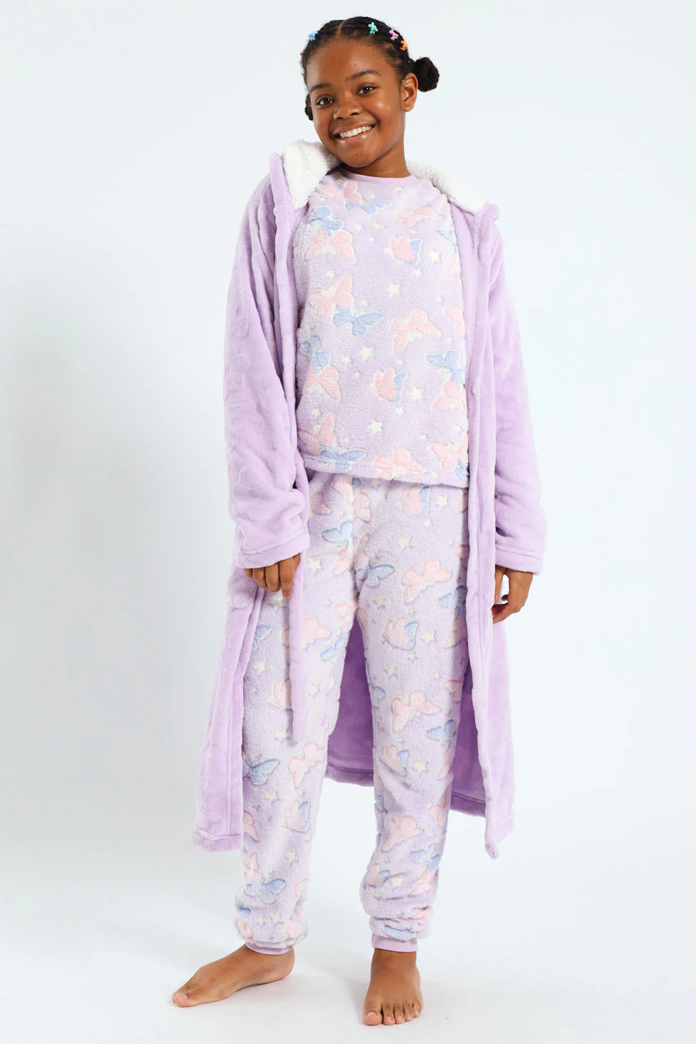 Girls Embossed Gown - Lilac - Image 2