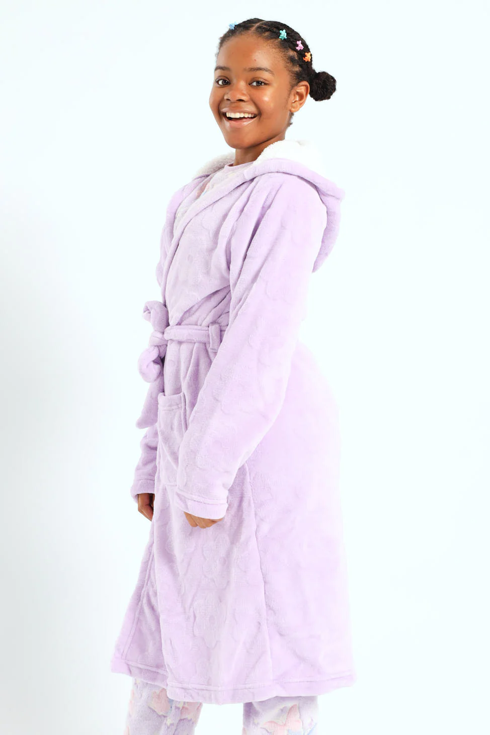 Girls Embossed Gown - Lilac - Image 3