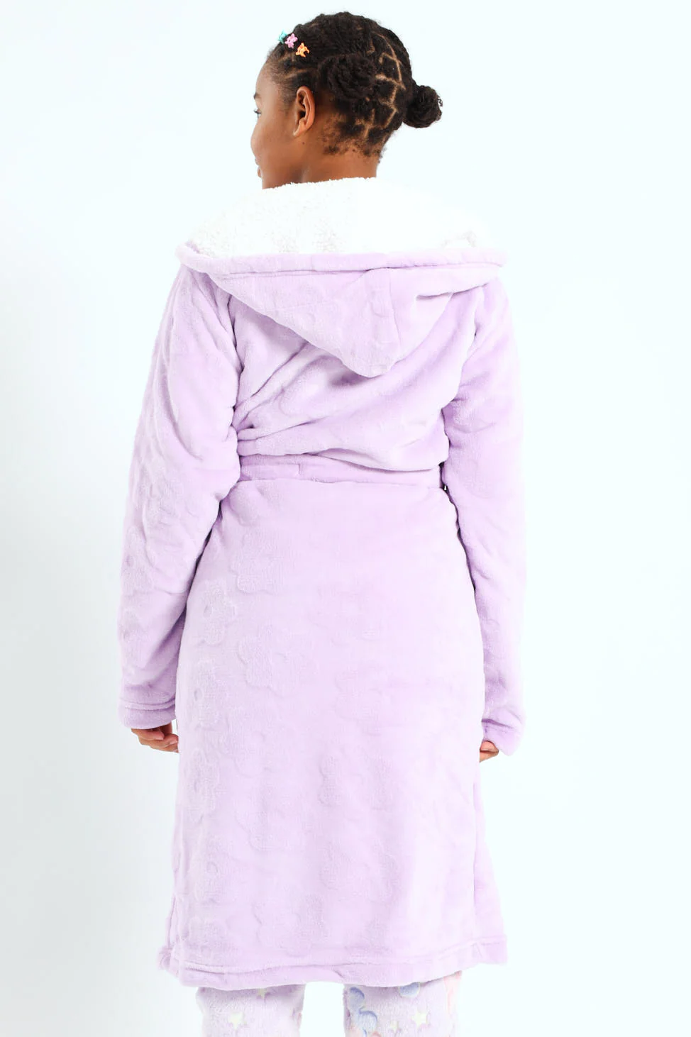Girls Embossed Gown - Lilac - Image 4