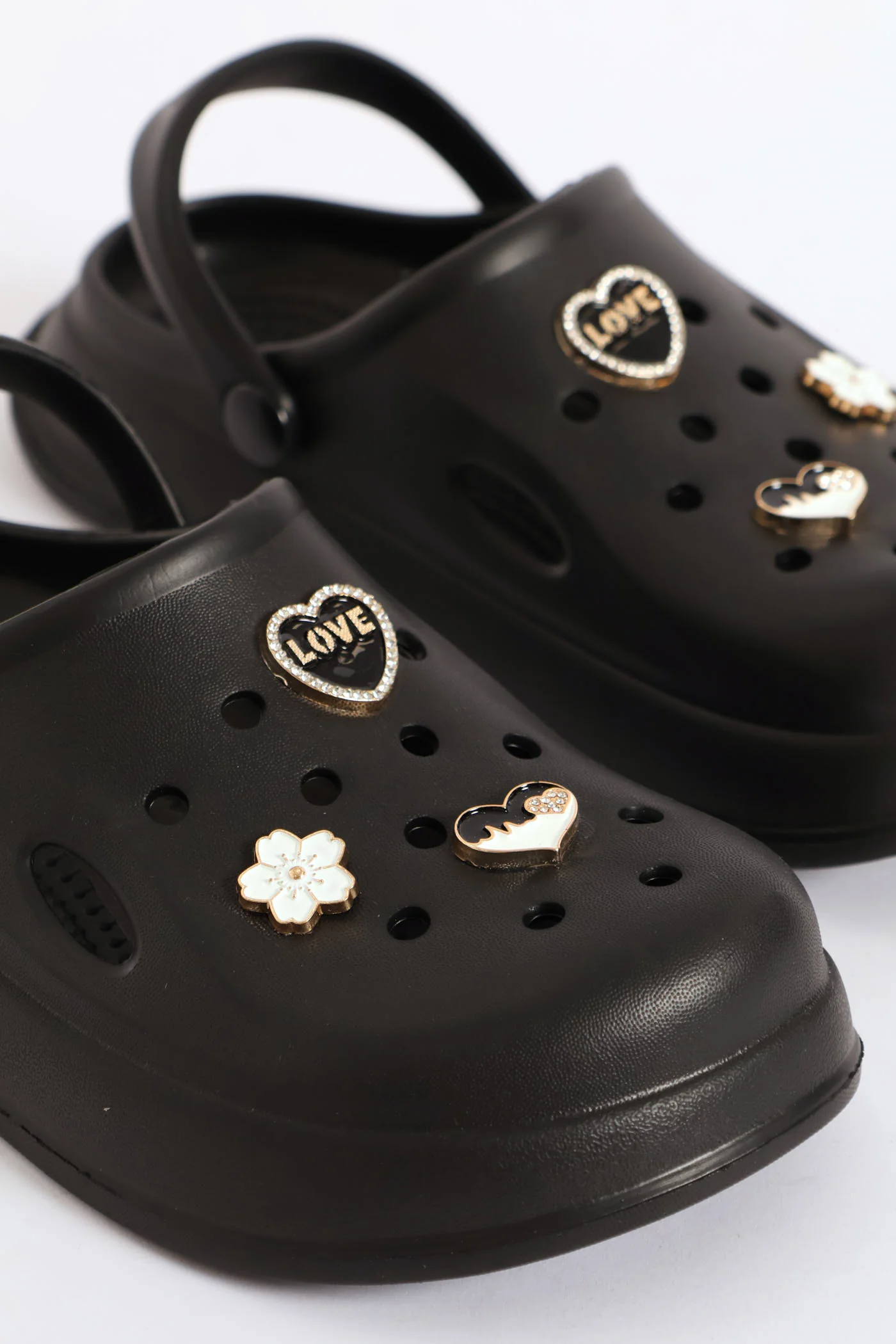 Girls Embroidered Clog - Black - Image 2