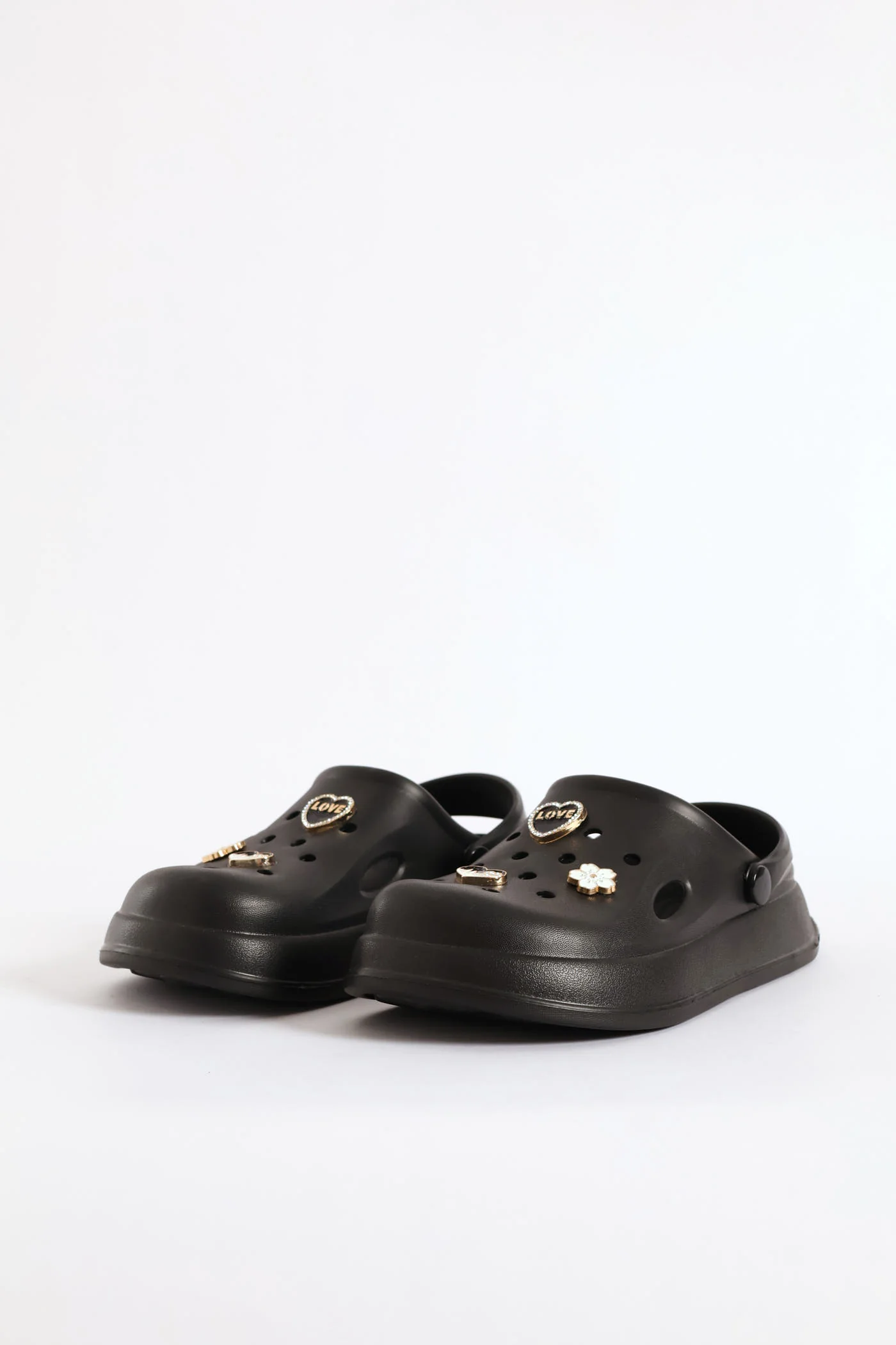 Girls Embroidered Clog - Black - Image 3