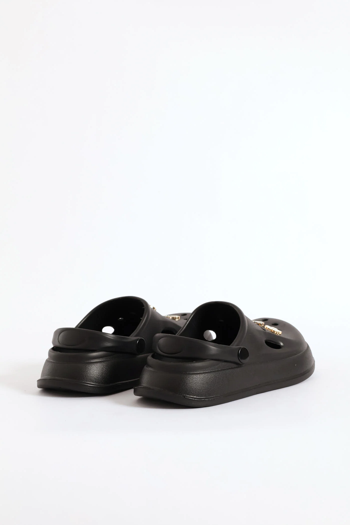 Girls Embroidered Clog - Black - Image 4