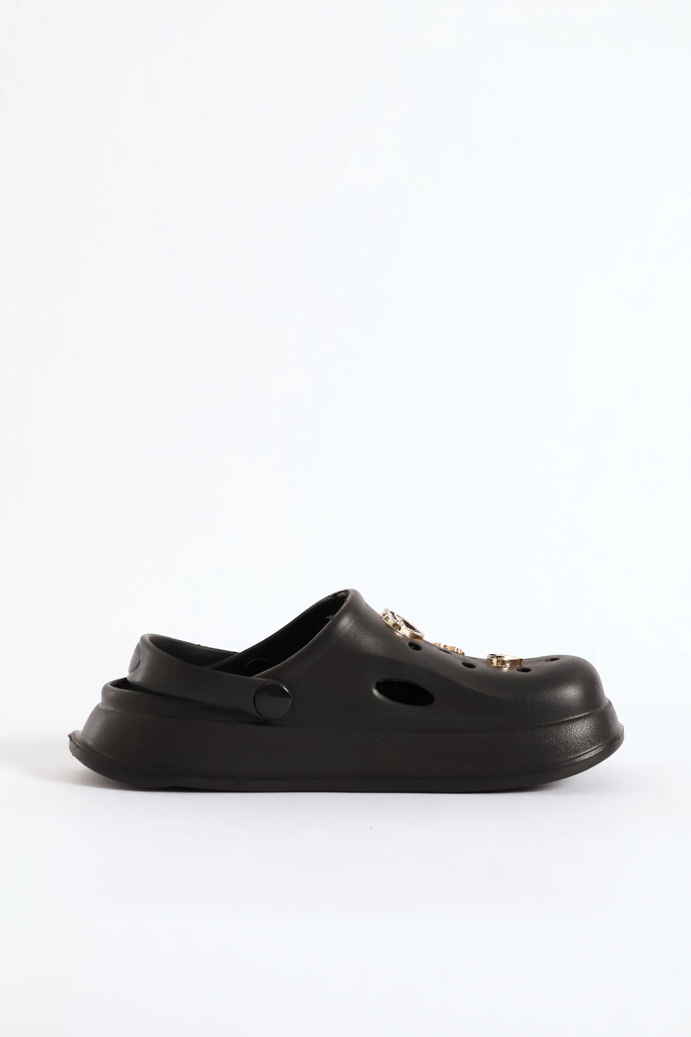 Girls Embroidered Clog - Black - Image 5