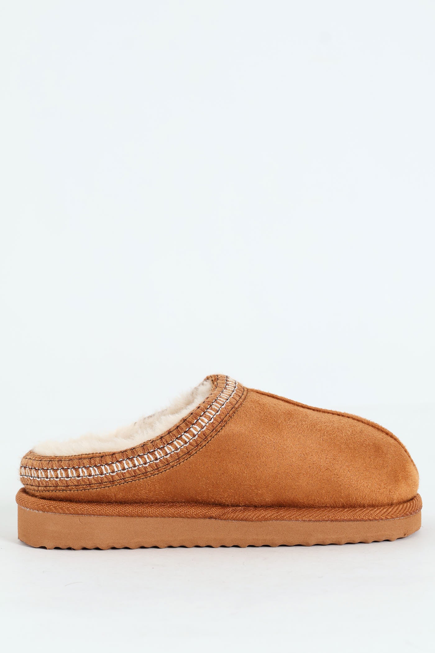 Girls Eskimo Edging Stich Slipper - Tan - Image 4