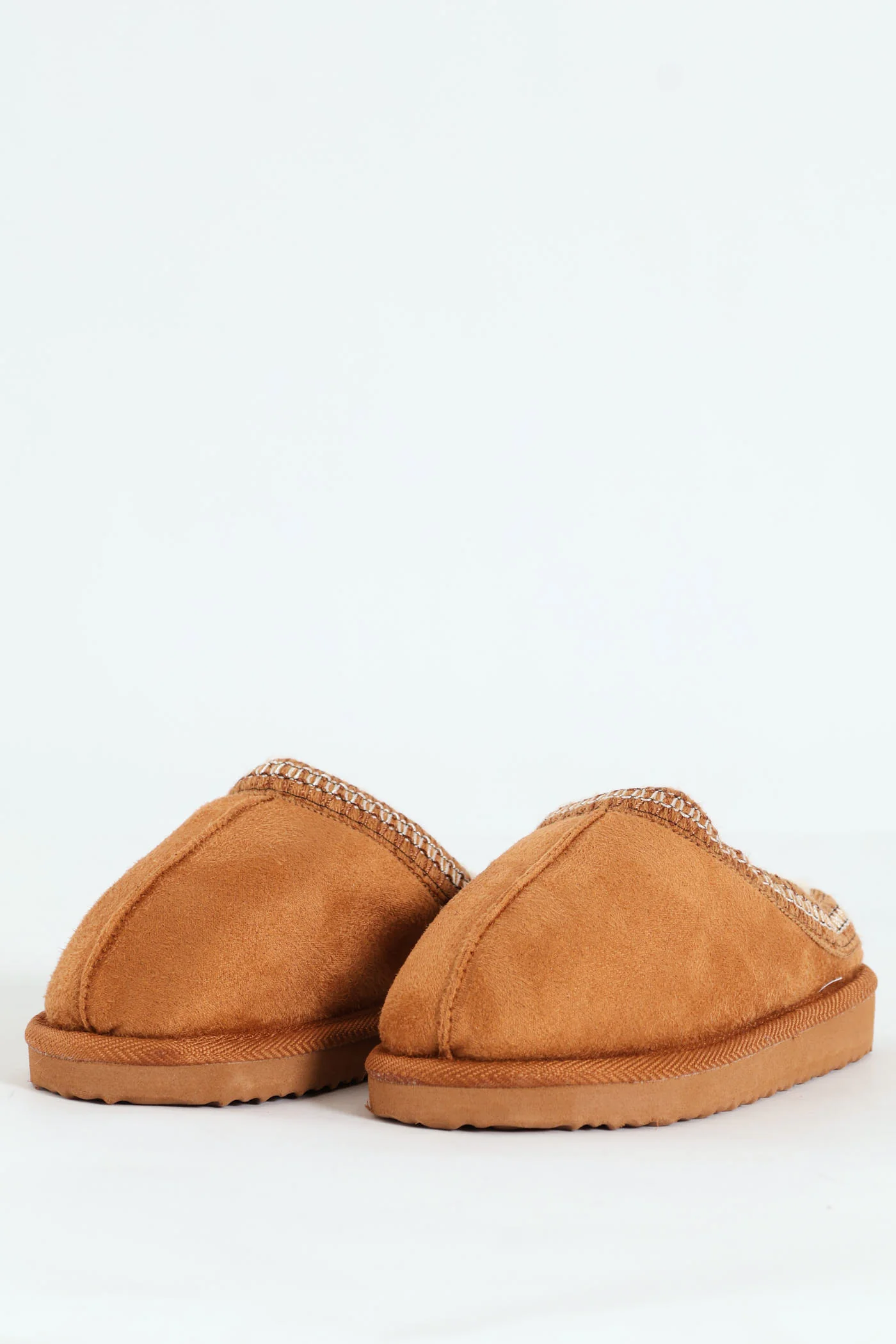 Girls Eskimo Edging Stich Slipper - Tan - Image 5