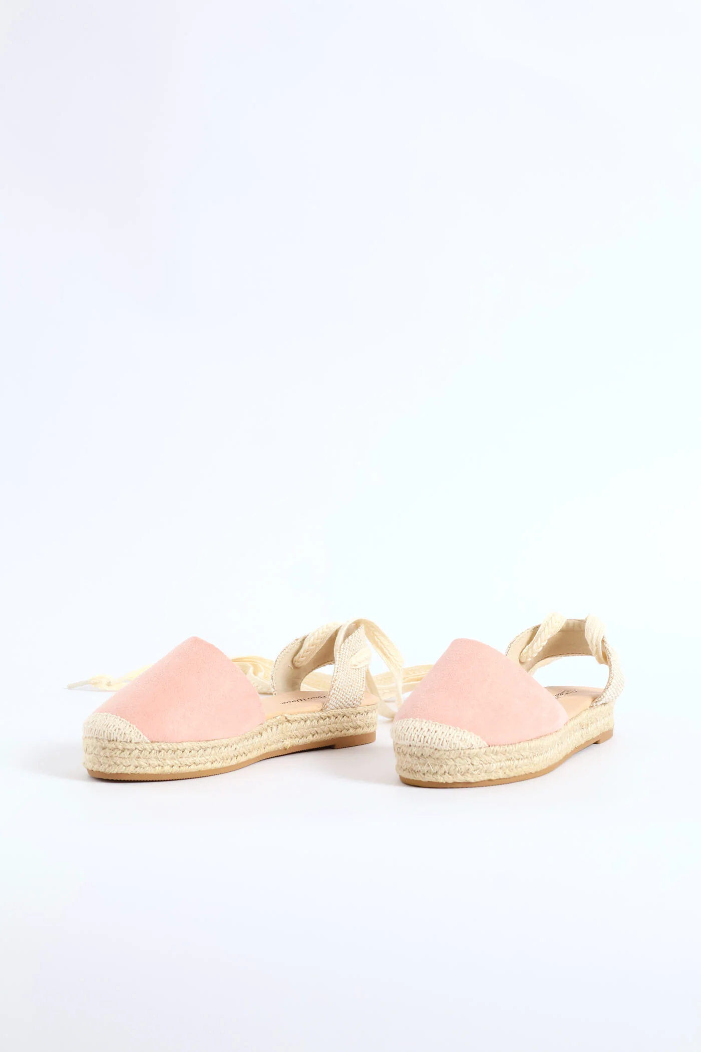 Girls Espadrille Ankle Tie Pump - Blush - Image 3