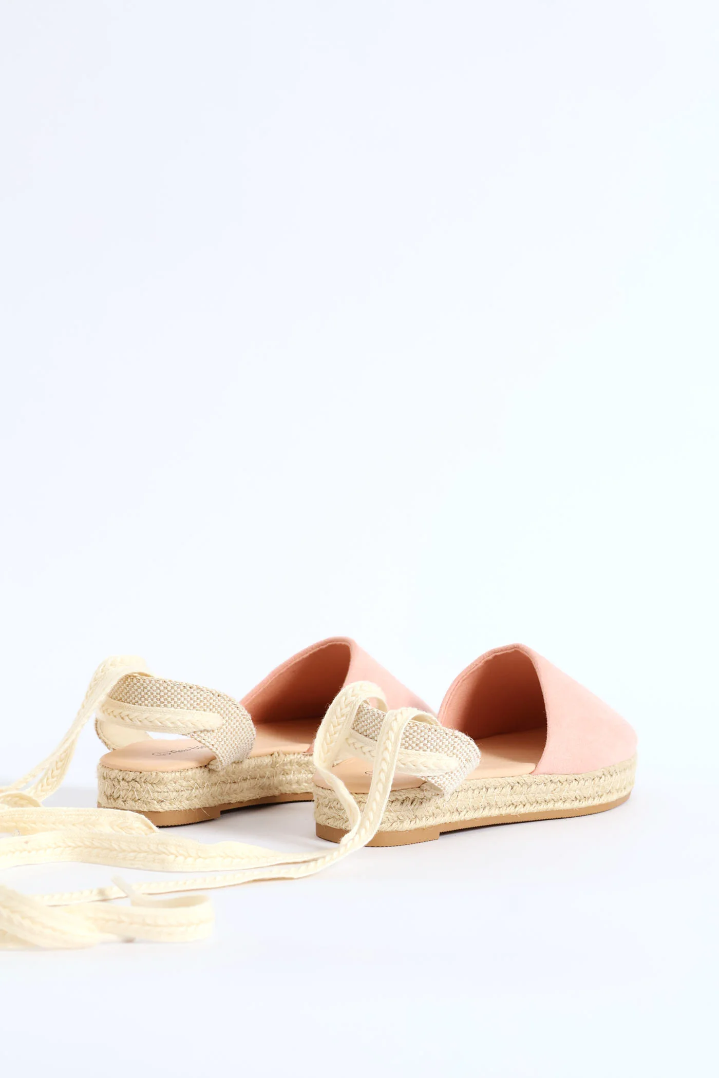 Girls Espadrille Ankle Tie Pump - Blush - Image 4